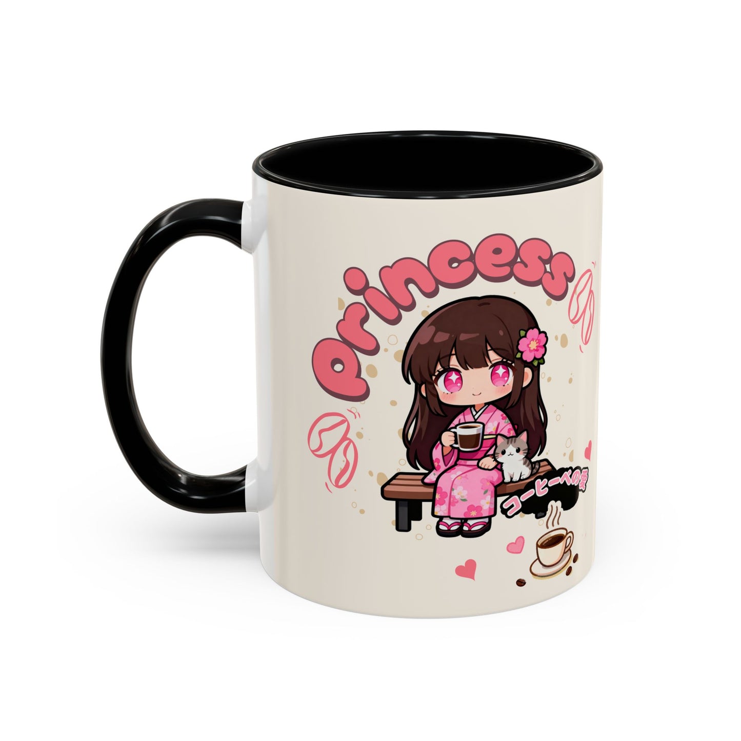 Princess Coffee Mug — Cute Kawaii Girl Design (11/15oz) - TobiBrand