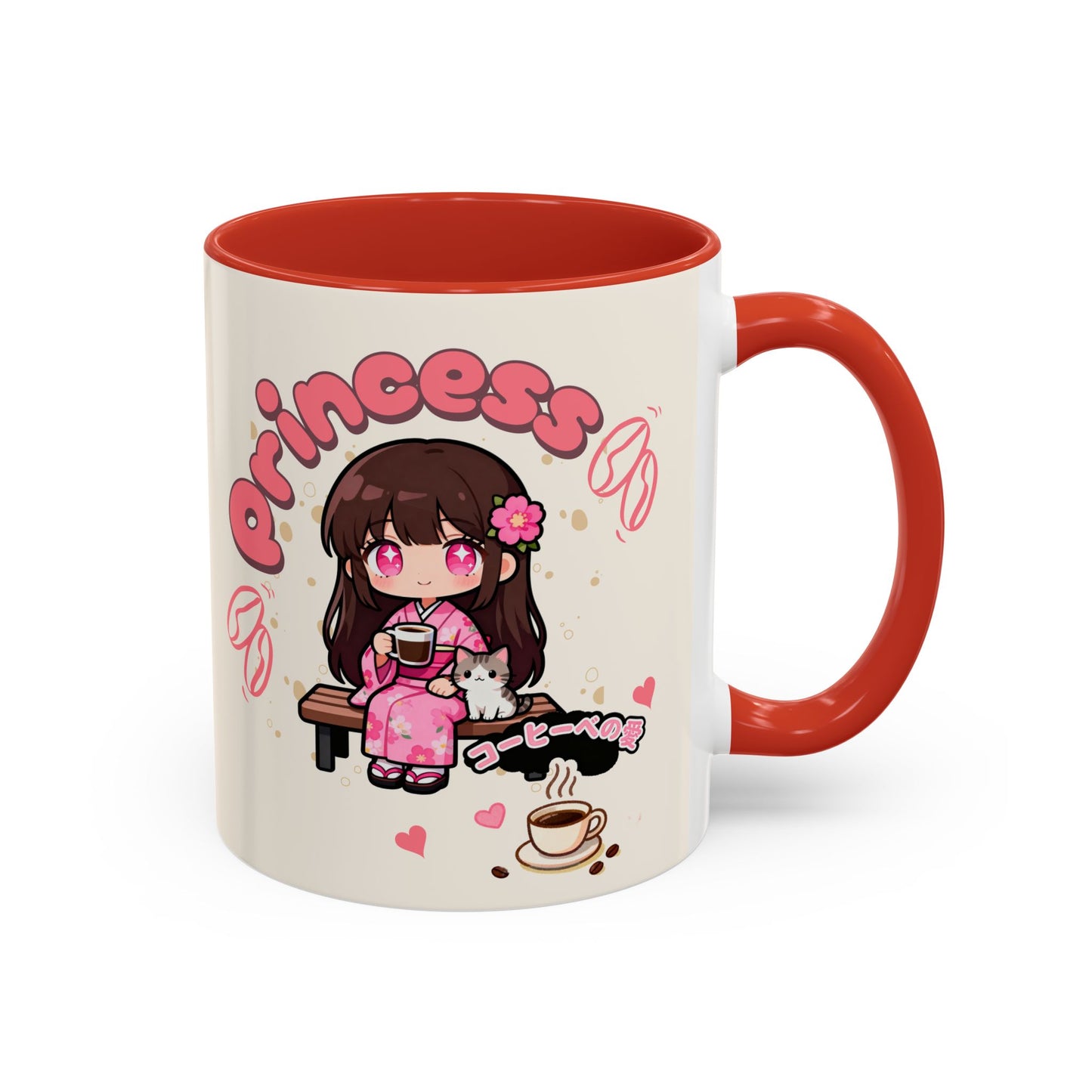 Princess Coffee Mug — Cute Kawaii Girl Design (11/15oz) - TobiBrand