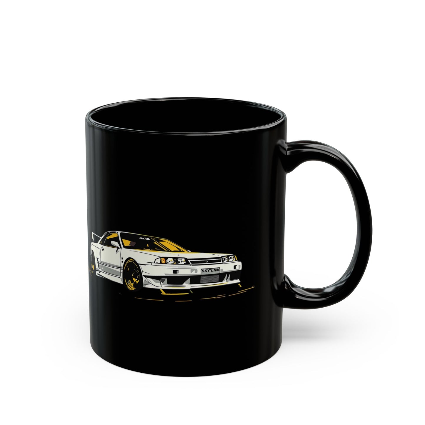 Skyline R32 Coffee Mug — Classic JDM Sports Car Black Ceramic Mug - TobiBrand