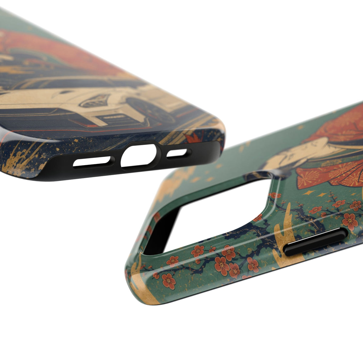 Samurai & GT-R Tough Phone Case — Japanese Wave Art Phone Case - TobiBrand