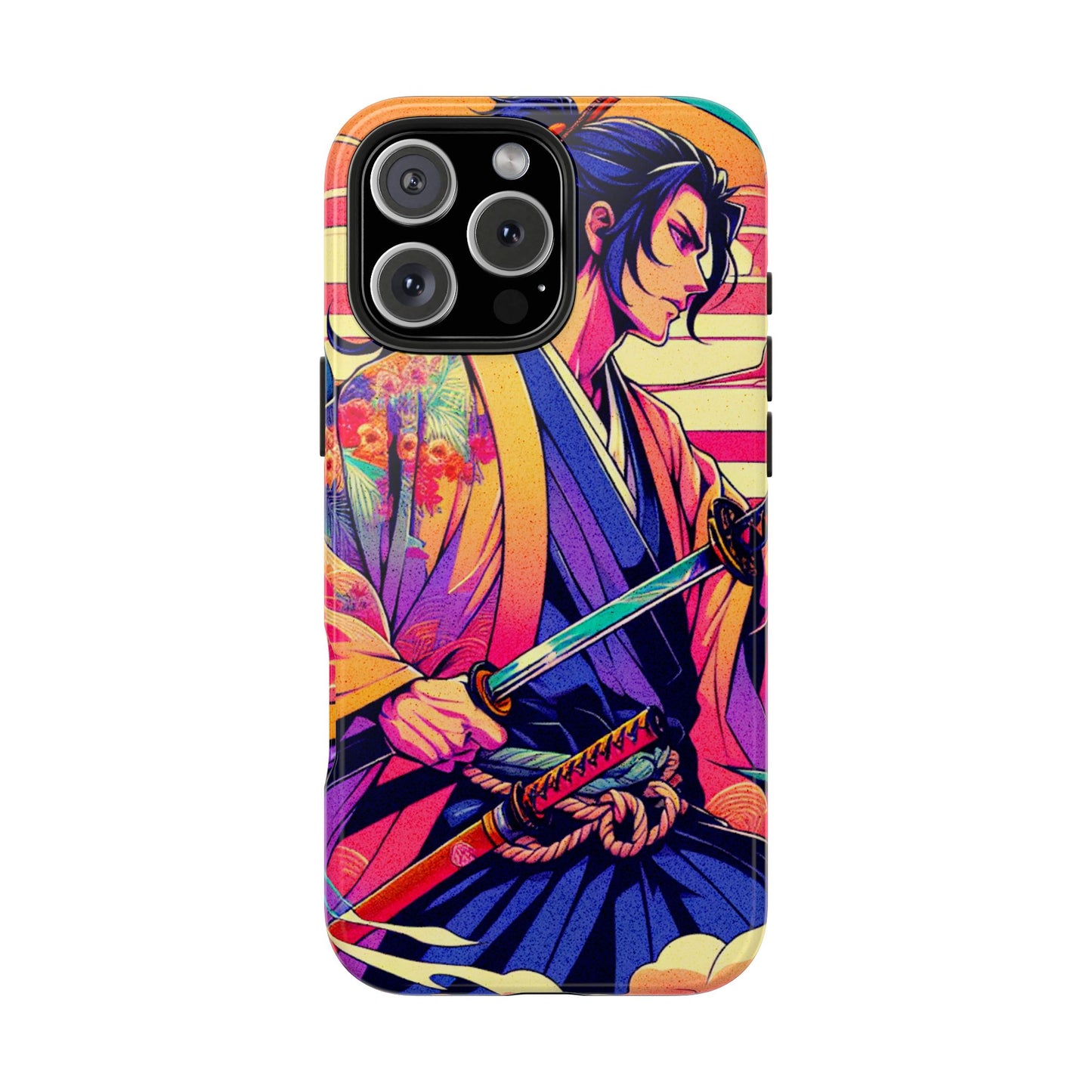 Samurai Neon Tough Phone Case - Eyrian