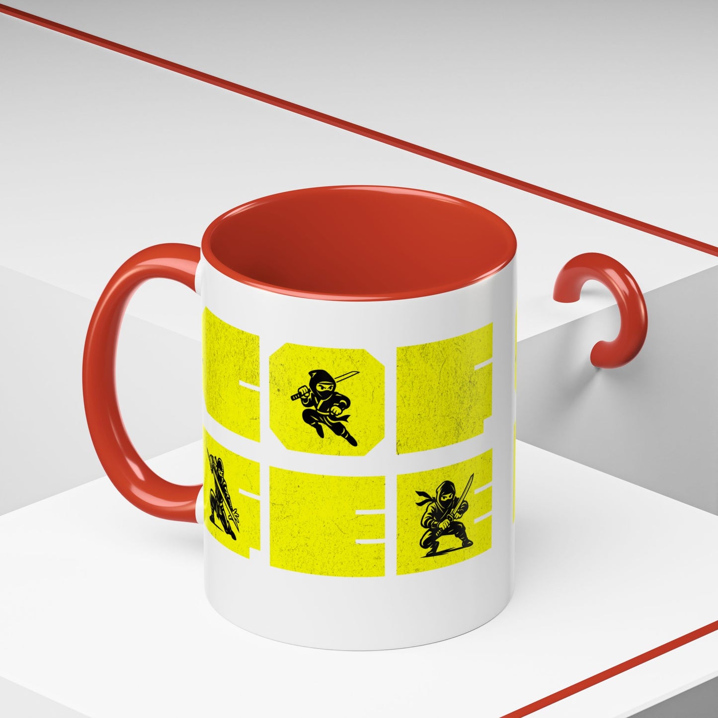 Coffee Mug - Ninja Action 11 & 15oz Cups for Fans - Eyrian