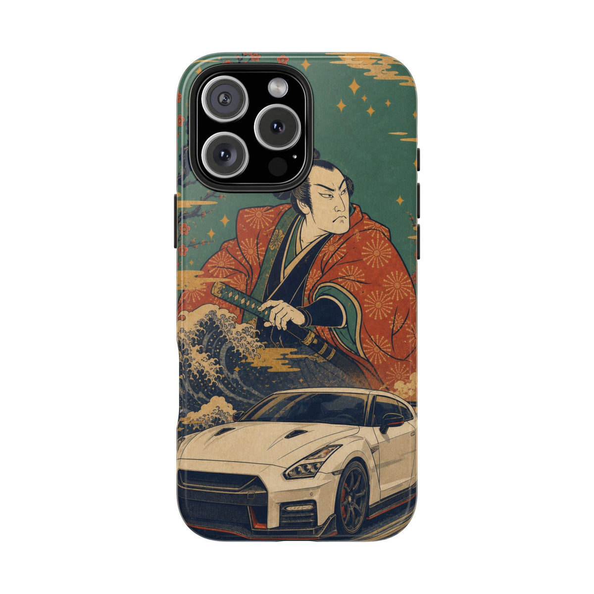 Samurai & GT-R Tough Phone Case — Japanese Wave Art Phone Case - TobiBrand