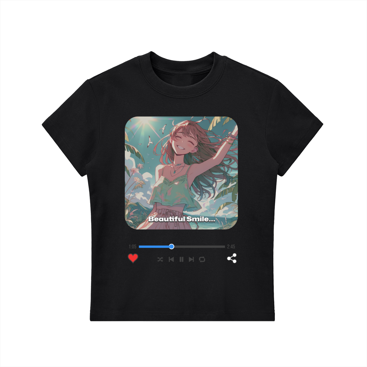 TobiBrand,Gift for her,Anime Art,Manga Design,T-Shirt,Happy ,Beautiful Smile,Girl Wear,Japanese Inspire,Japan