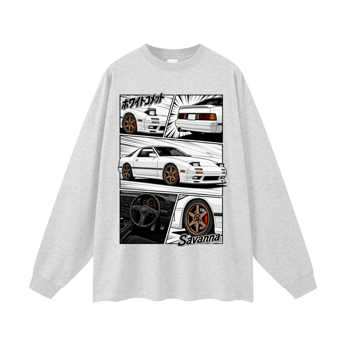 savanna,Rx7,jdm,japanese,tobibrand,gift,carculture,streetwear,longsleeve,graphicTee,anime,drift