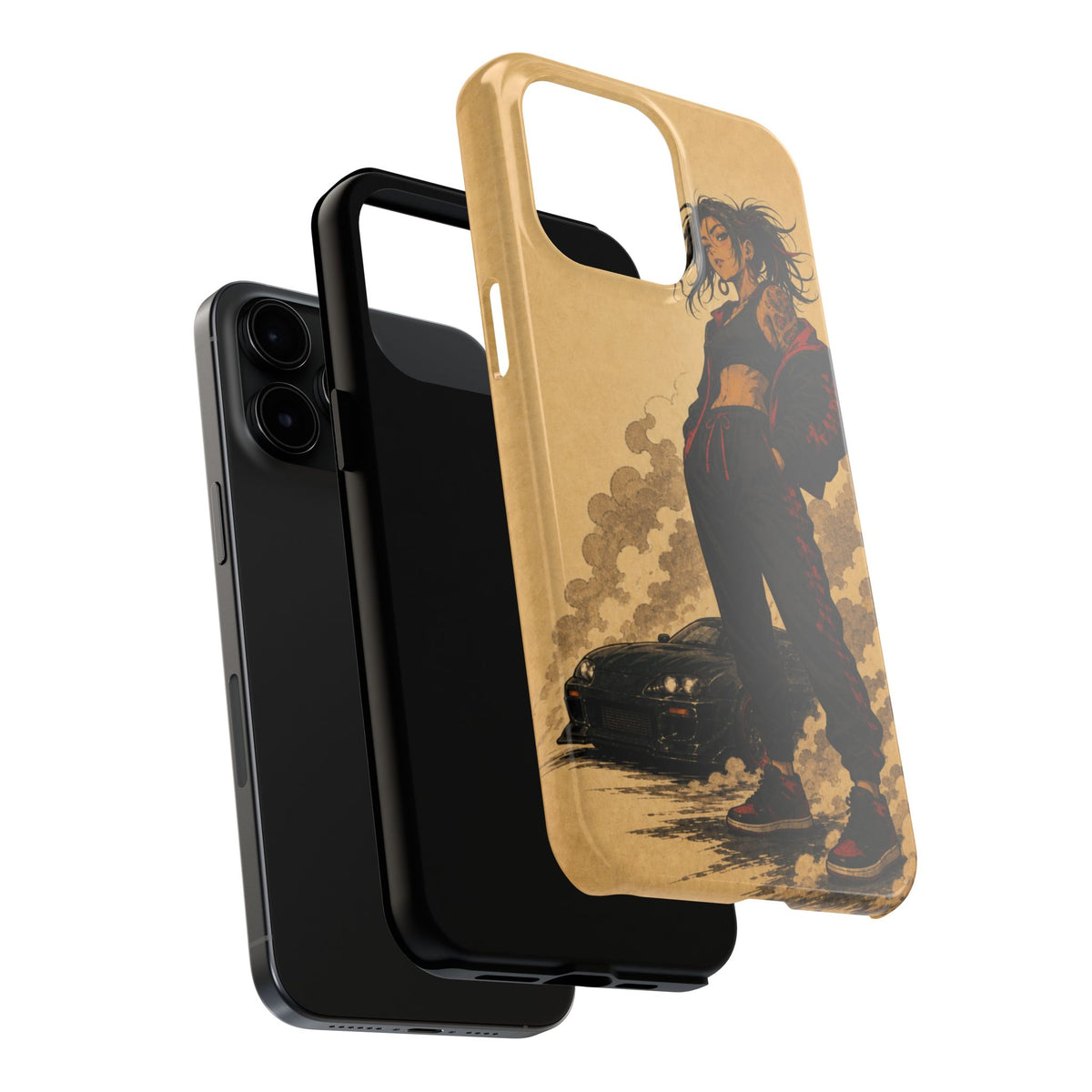 Street Racer Girl Tough Phone Case — Anime-Inspired Protective iPhone Cover - TobiBrand