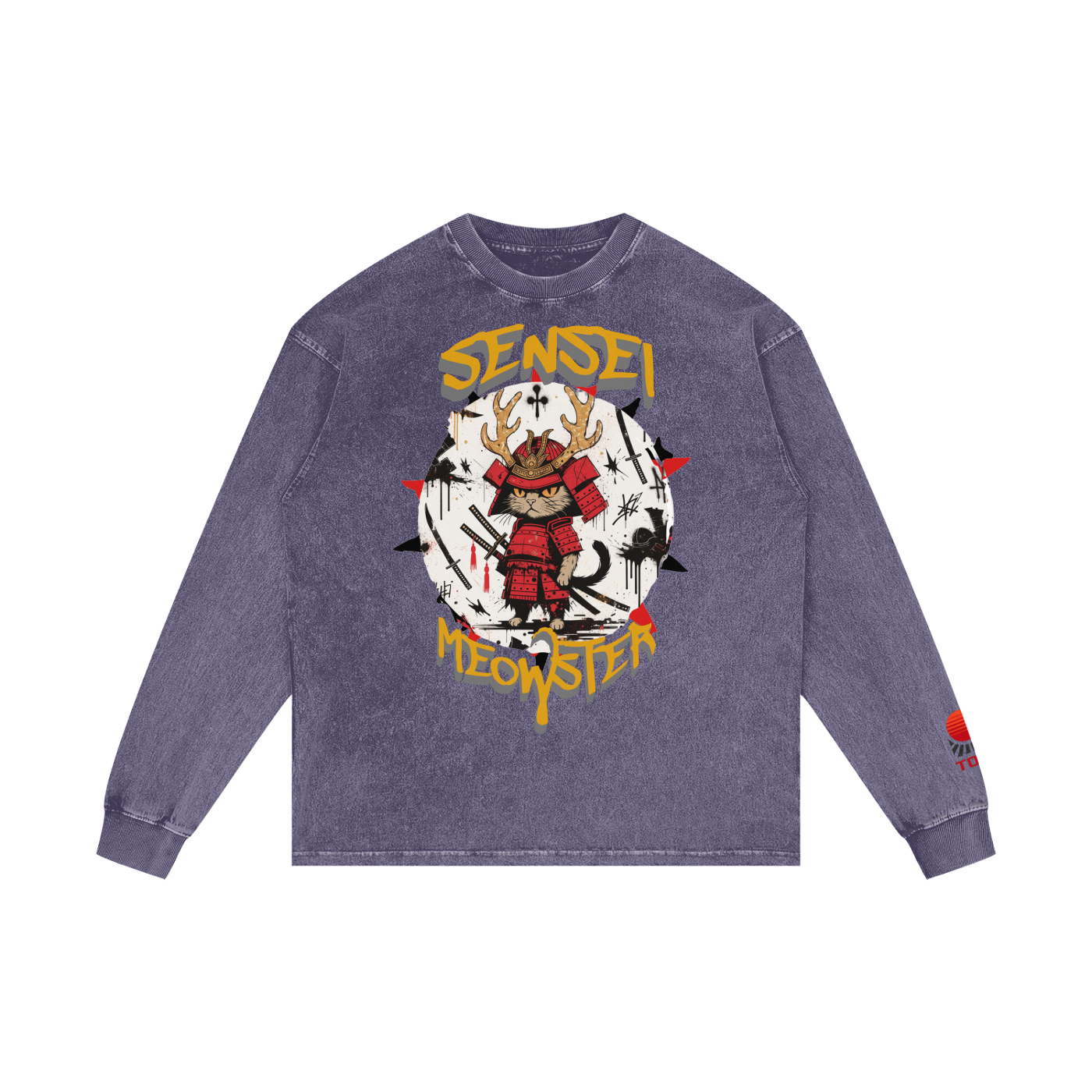 Sensei Meowster - Oversize Long Sleeve T-Shirt - TobiBrand