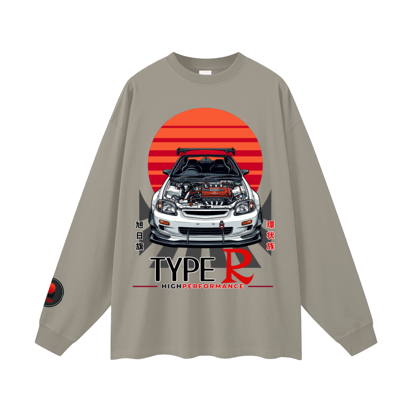 typeR,jdm,tobibrand,cars,anime,japanese,gift,unisex,graphictee,longsleeve,okatu