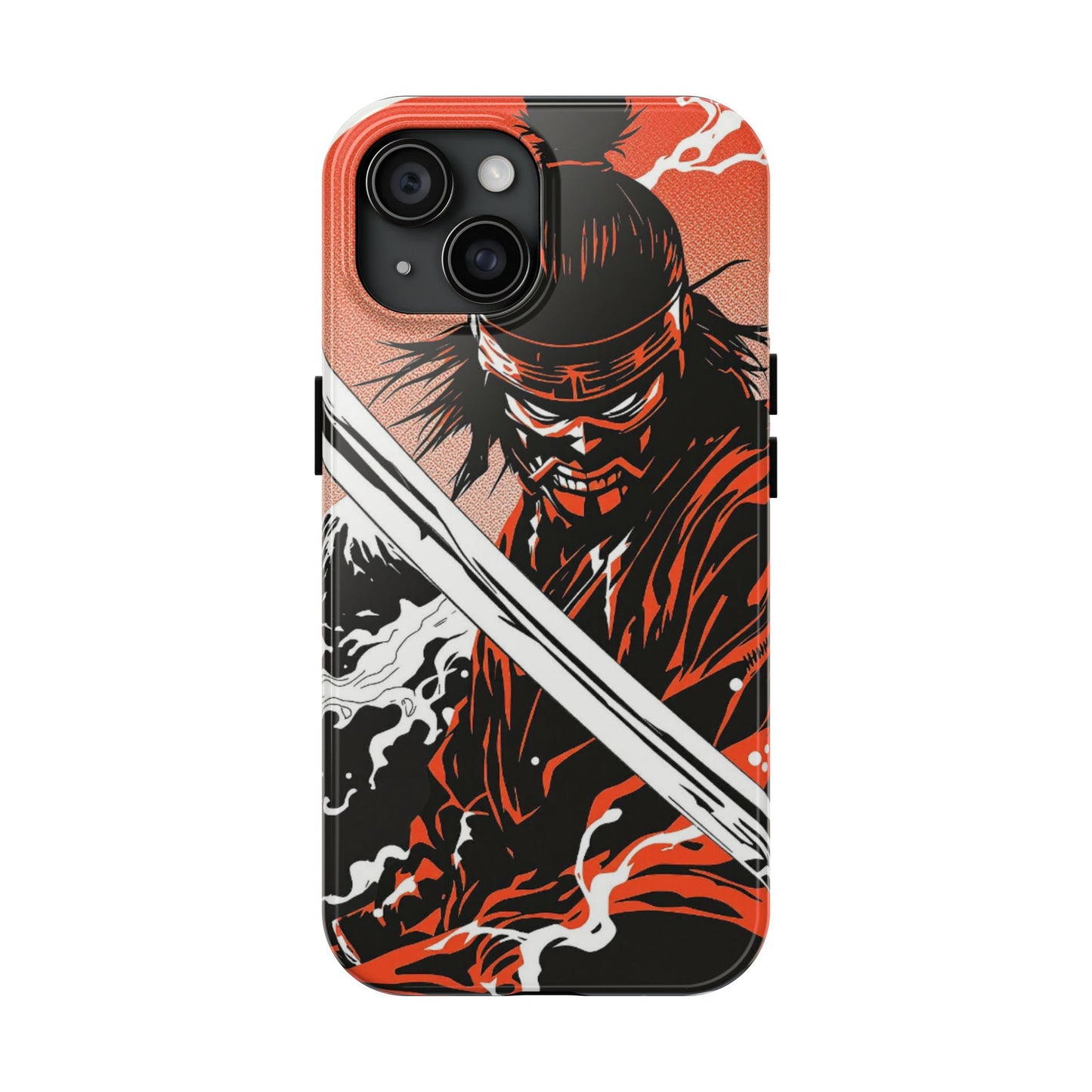 Ninja Warrior Tough Phone Case — Red & Black Blade Design - Eyrian