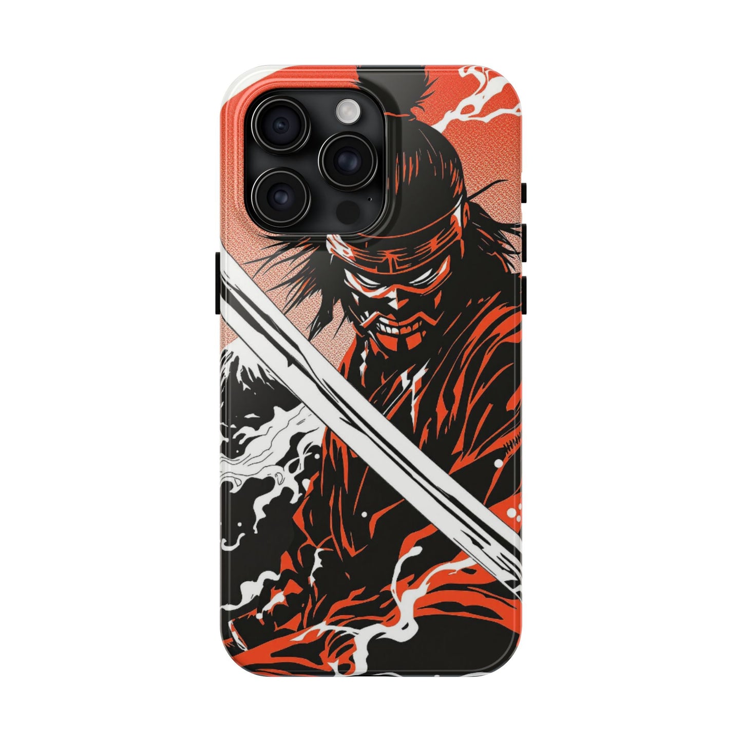 Ninja Warrior Tough Phone Case — Red & Black Blade Design - Eyrian