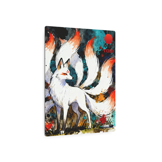 Nine-Tailed Fox Metal Art Sign – Anime-Inspired Kitsune Wall Décor - Eyrian