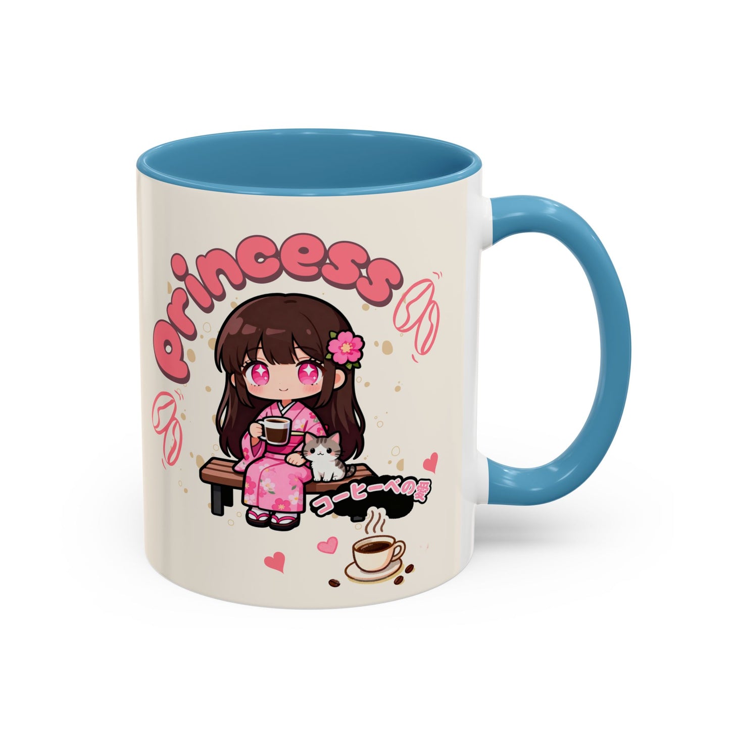Princess Coffee Mug — Cute Kawaii Girl Design (11/15oz) - TobiBrand