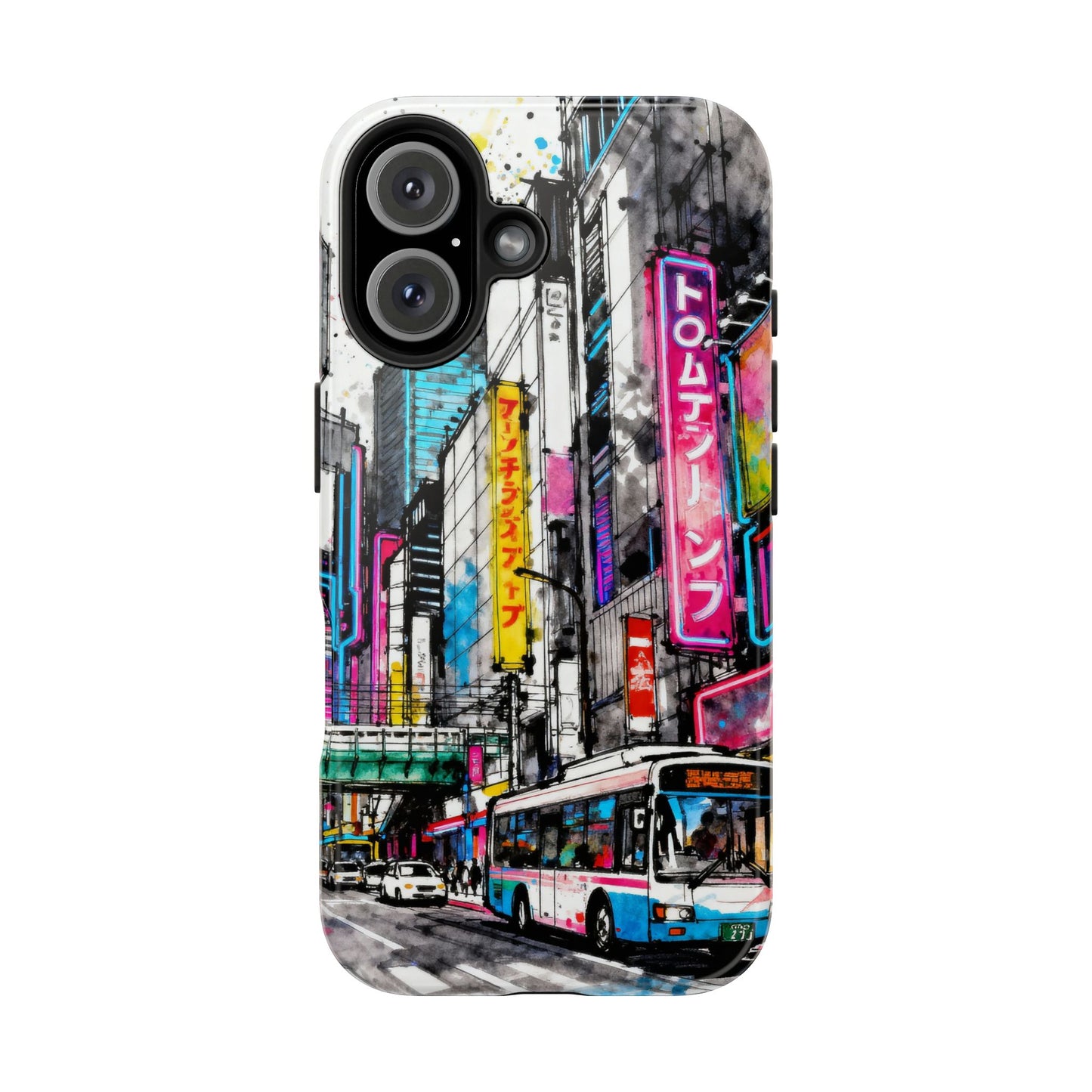 Tokyo City Street Tough Phone Case — Japanese Urban Art iPhone Cover - Eyrian