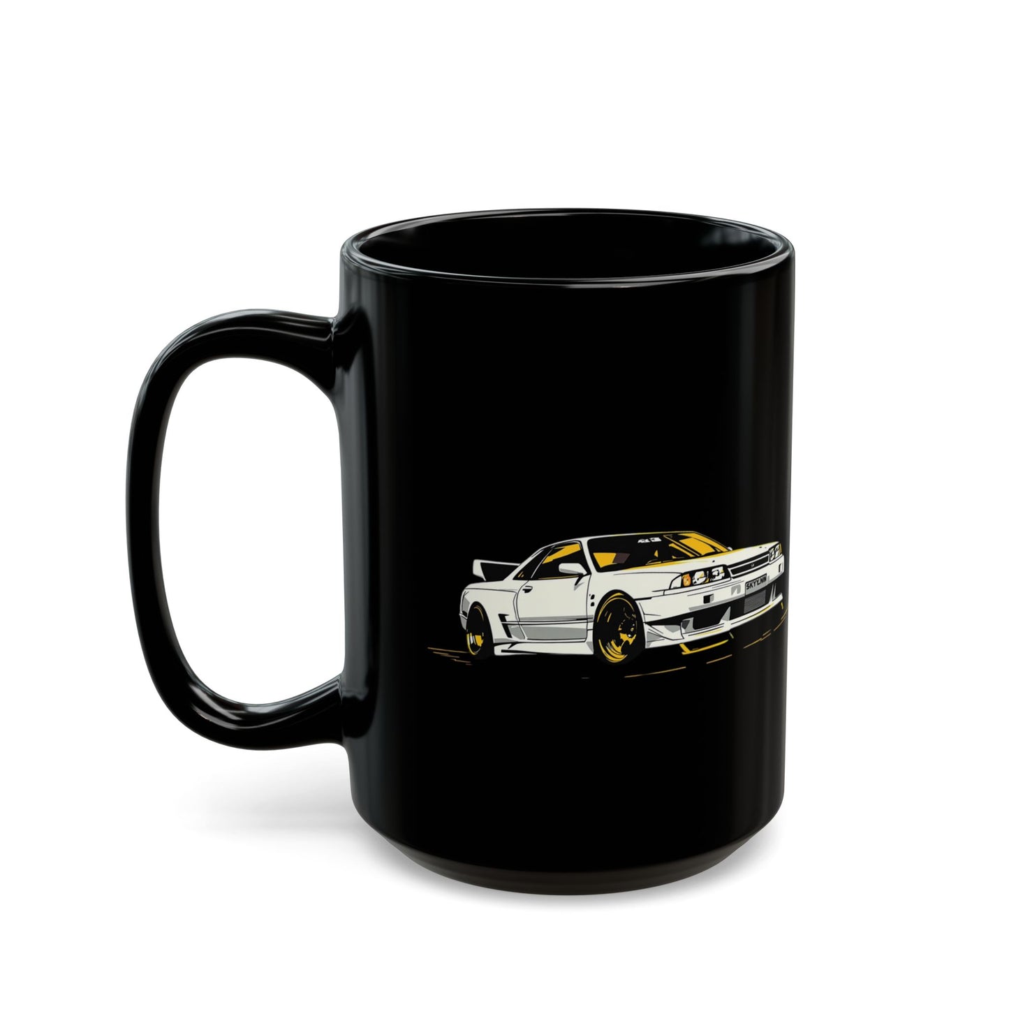 Skyline R32 Coffee Mug — Classic JDM Sports Car Black Ceramic Mug - TobiBrand