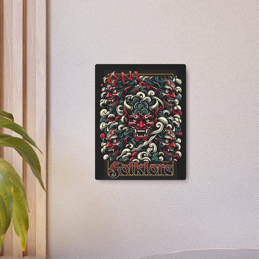 Metal Art Sign - Oni Folklore Wall Decor for Home or Office - Eyrian