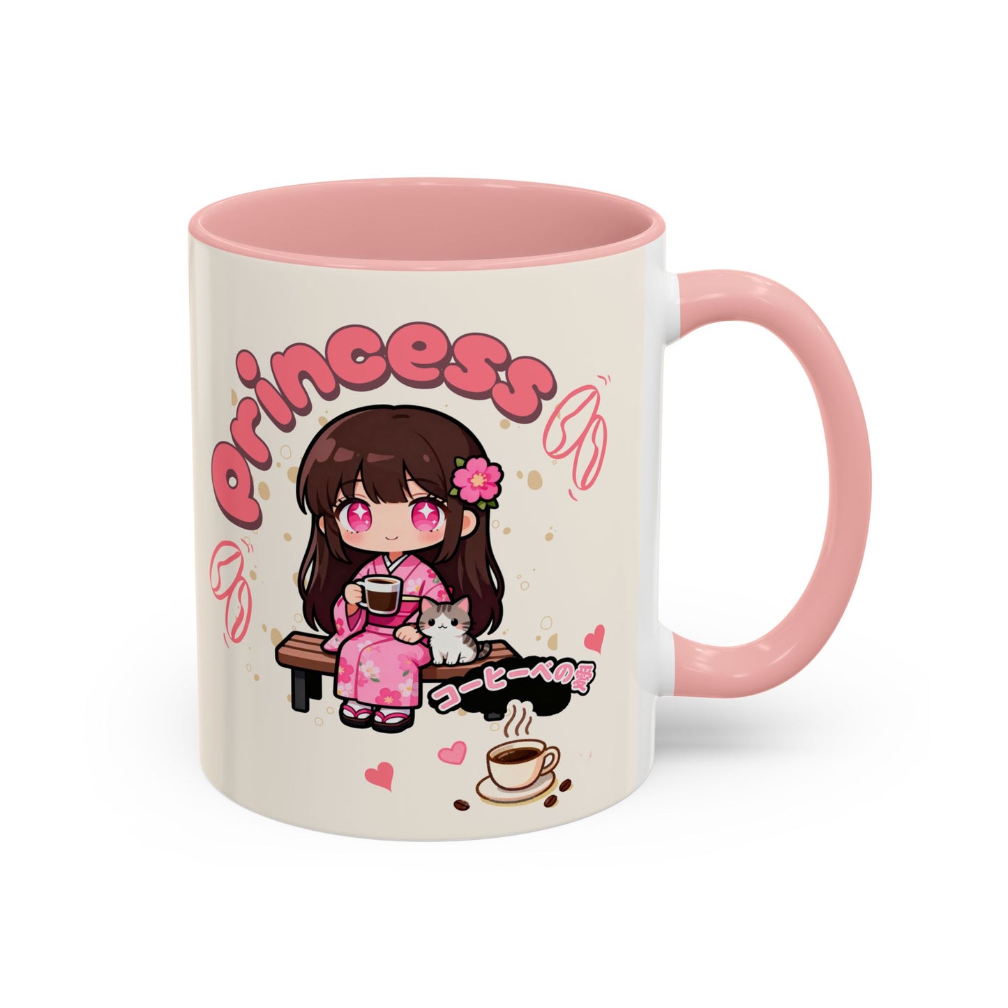 Princess Coffee Mug — Cute Kawaii Girl Design (11/15oz) - TobiBrand