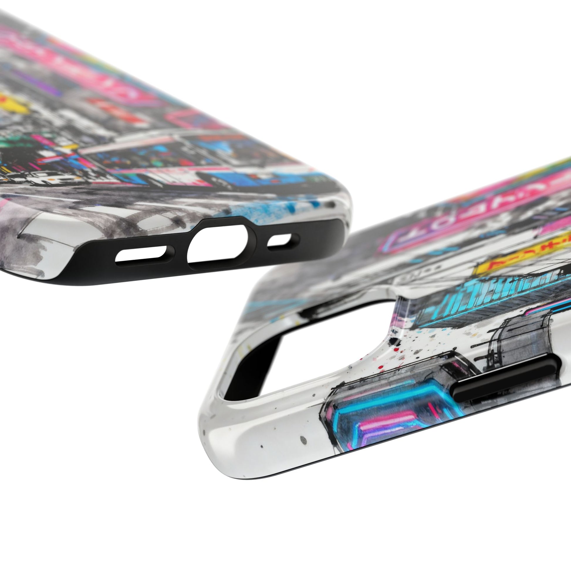 Tokyo City Street Tough Phone Case — Japanese Urban Art iPhone Cover - Eyrian