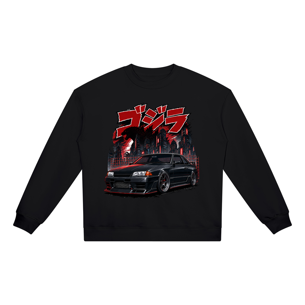 gtr,r32,skyline,godzilla,anime,jdm,tobibrand,japanese,carculture,streetwear,sweatshirt,gift