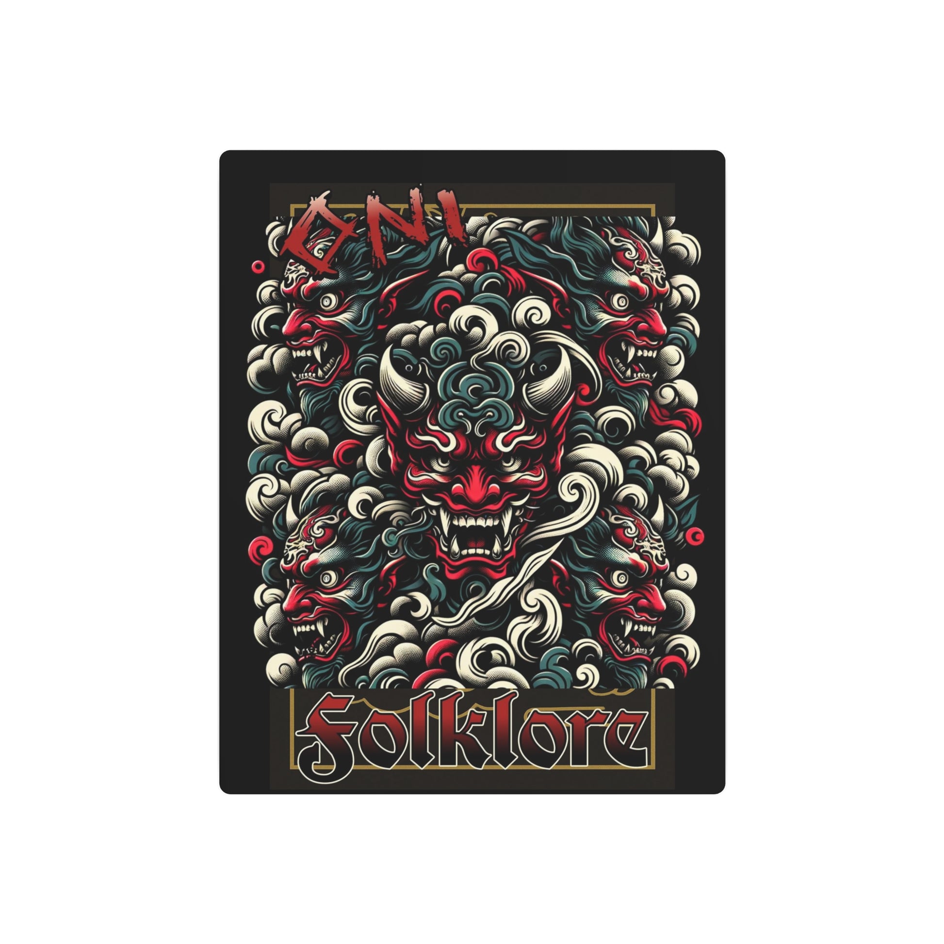 Metal Art Sign - Oni Folklore Wall Decor for Home or Office - Eyrian