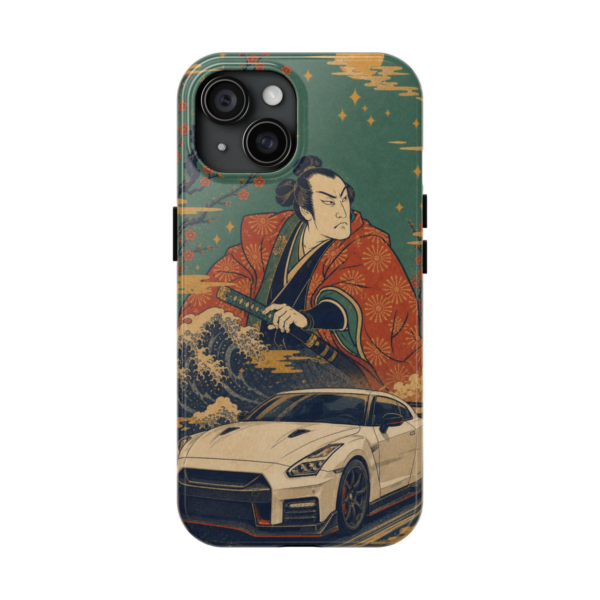 Samurai & GT-R Tough Phone Case — Japanese Wave Art Phone Case - TobiBrand
