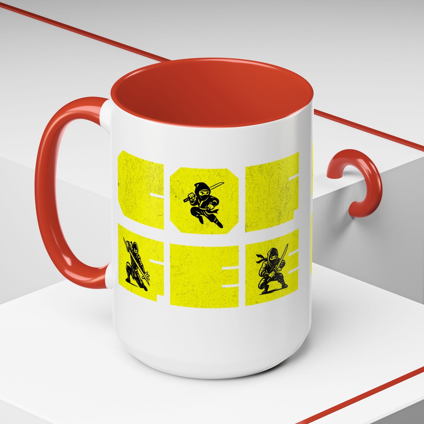 Coffee Mug - Ninja Action 11 & 15oz Cups for Fans - Eyrian