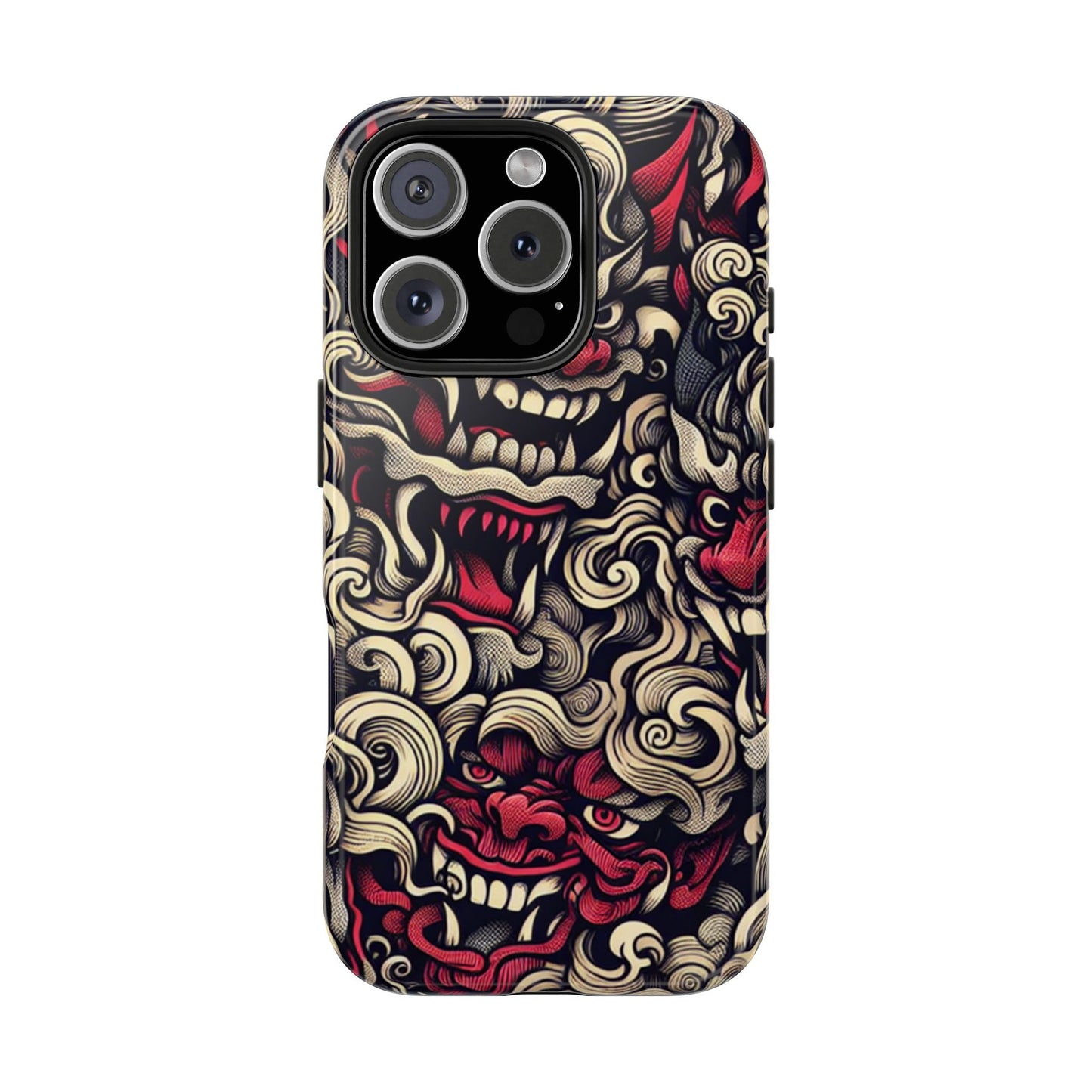 Oni Protective Phone Case — Japanese Folklore Demon Design - Eyrian
