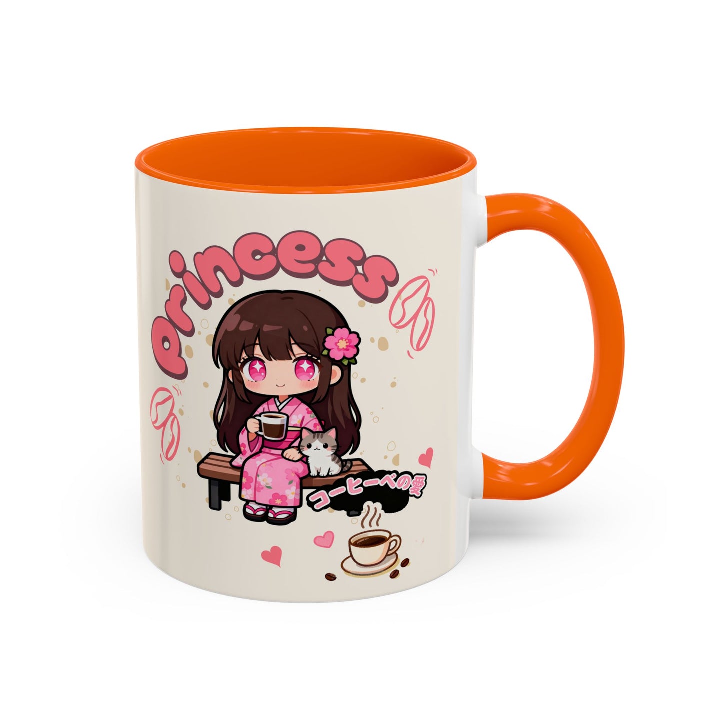 Princess Coffee Mug — Cute Kawaii Girl Design (11/15oz) - TobiBrand