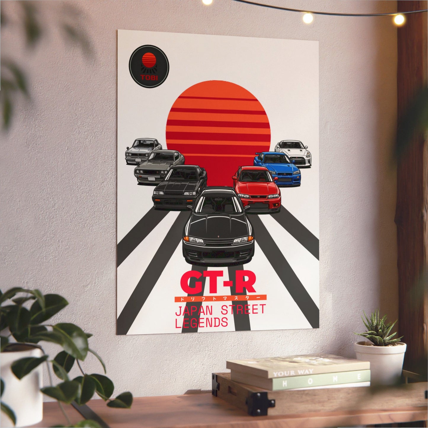 GT-R Japan Street Legends Aluminum Wall Panel — Retro Racing Print - TobiBrand