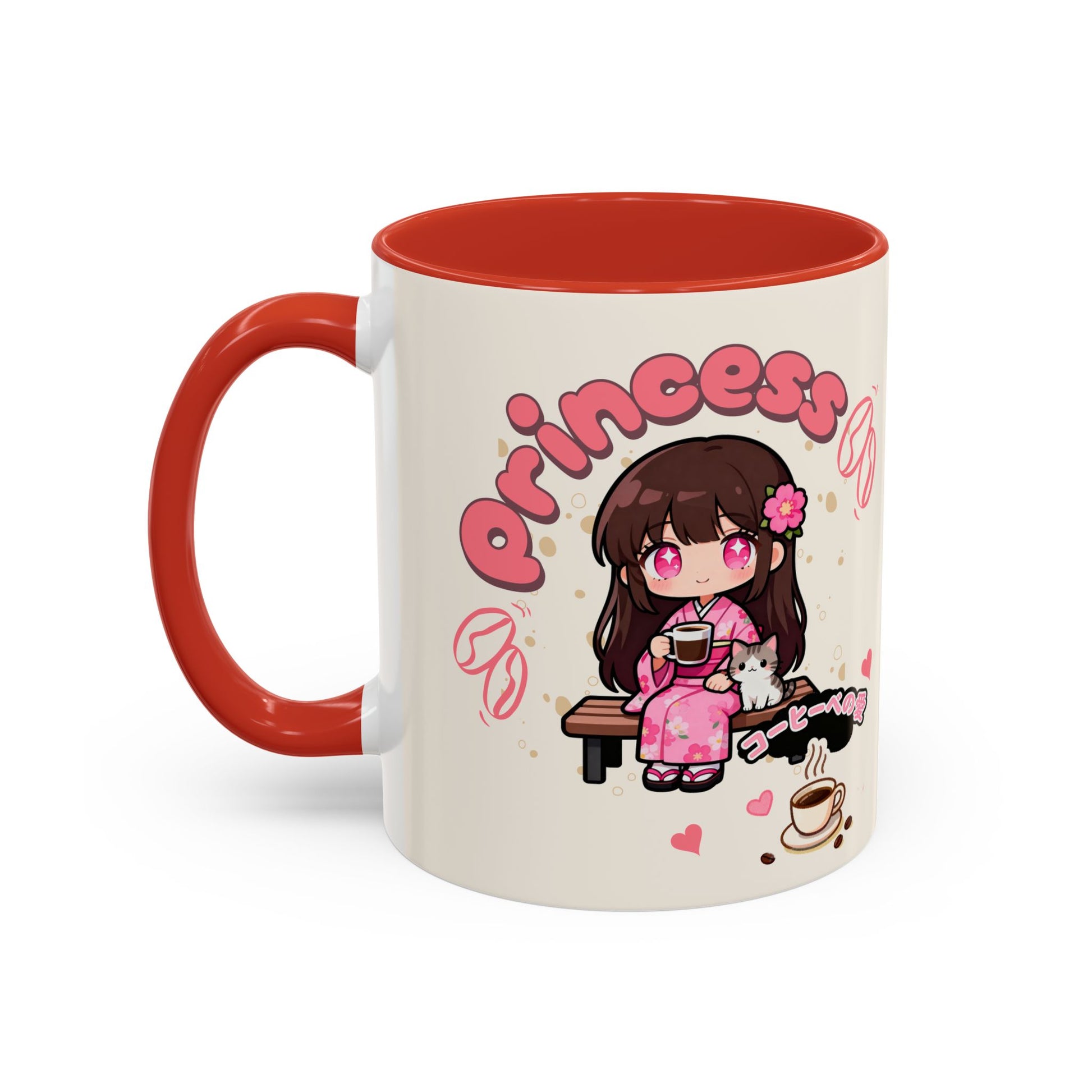 Princess Coffee Mug — Cute Kawaii Girl Design (11/15oz) - TobiBrand