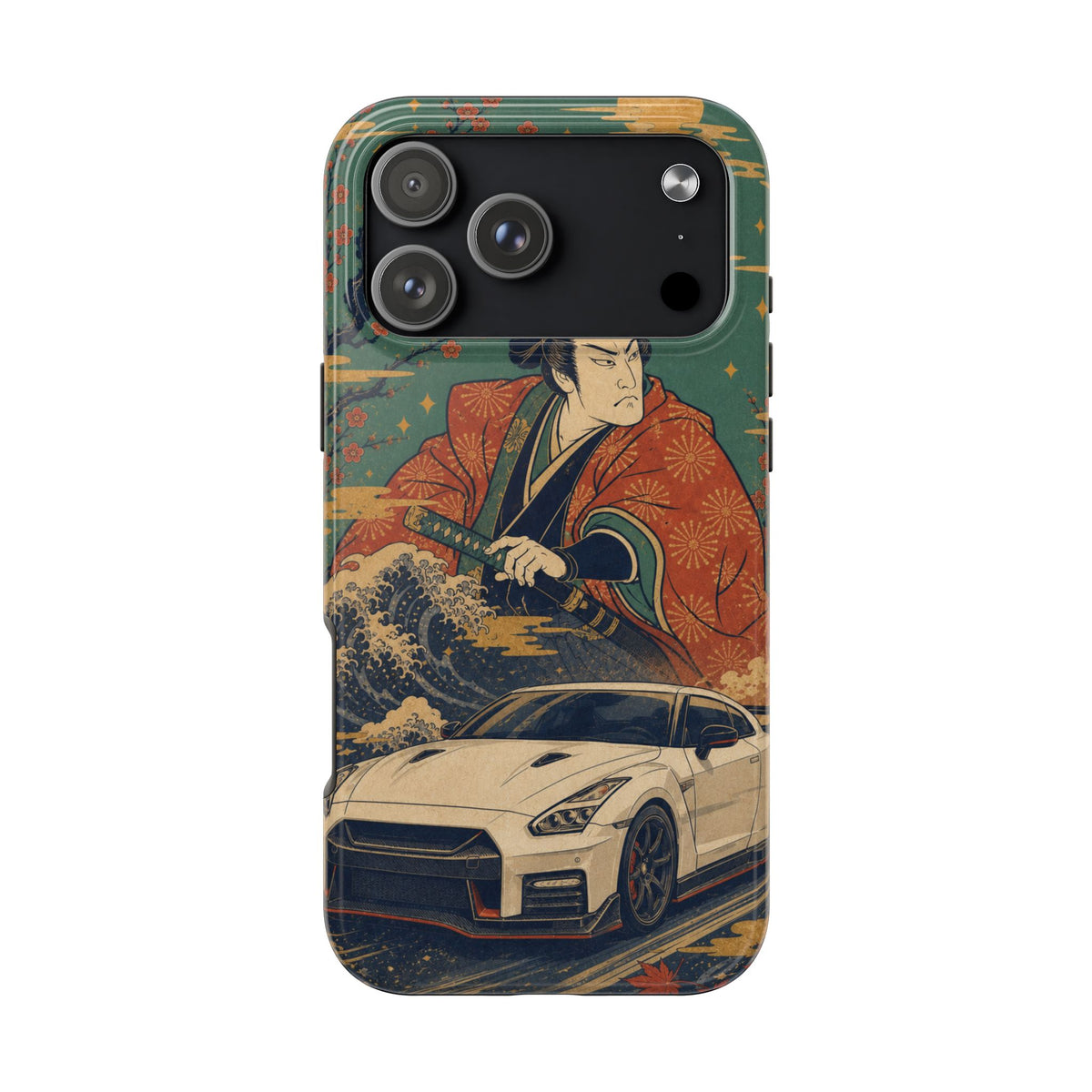 Samurai & GT-R Tough Phone Case — Japanese Wave Art Phone Case - TobiBrand