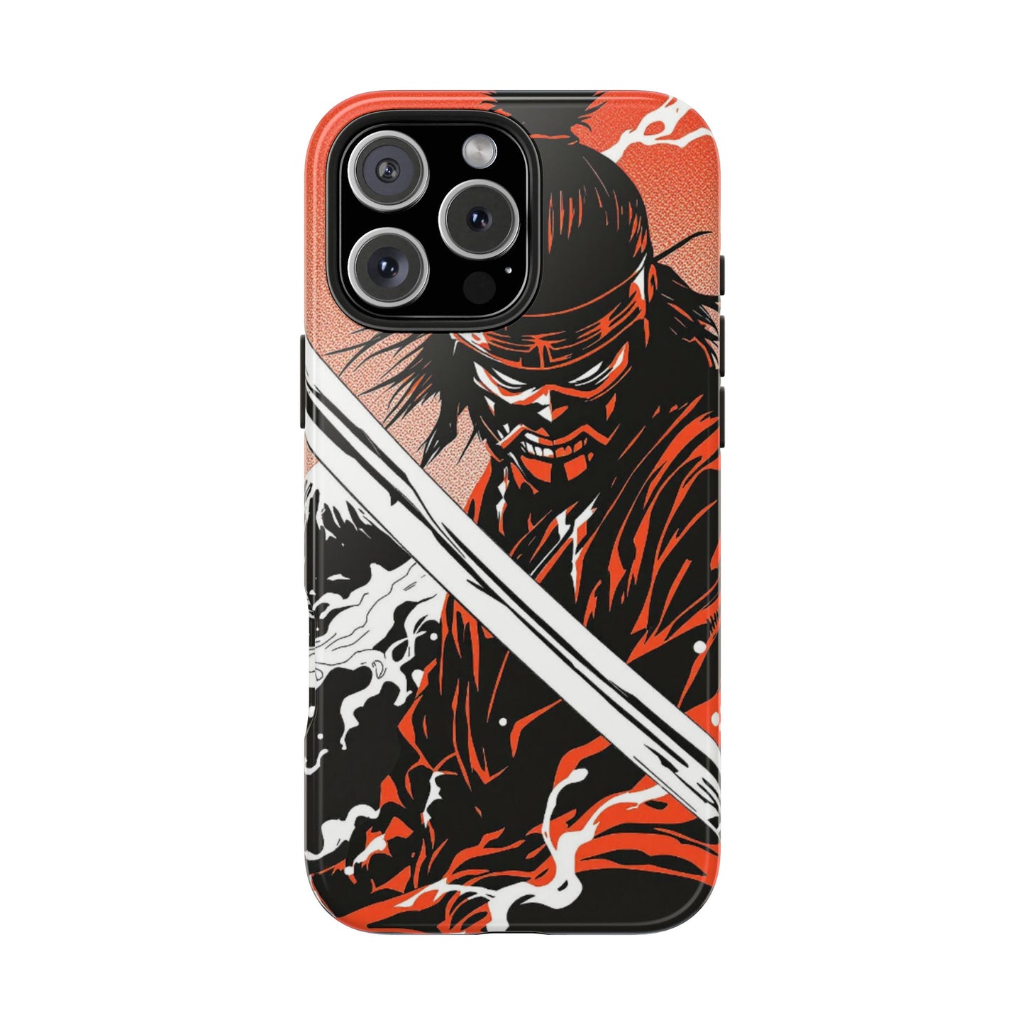 Ninja Warrior Tough Phone Case — Red & Black Blade Design - Eyrian
