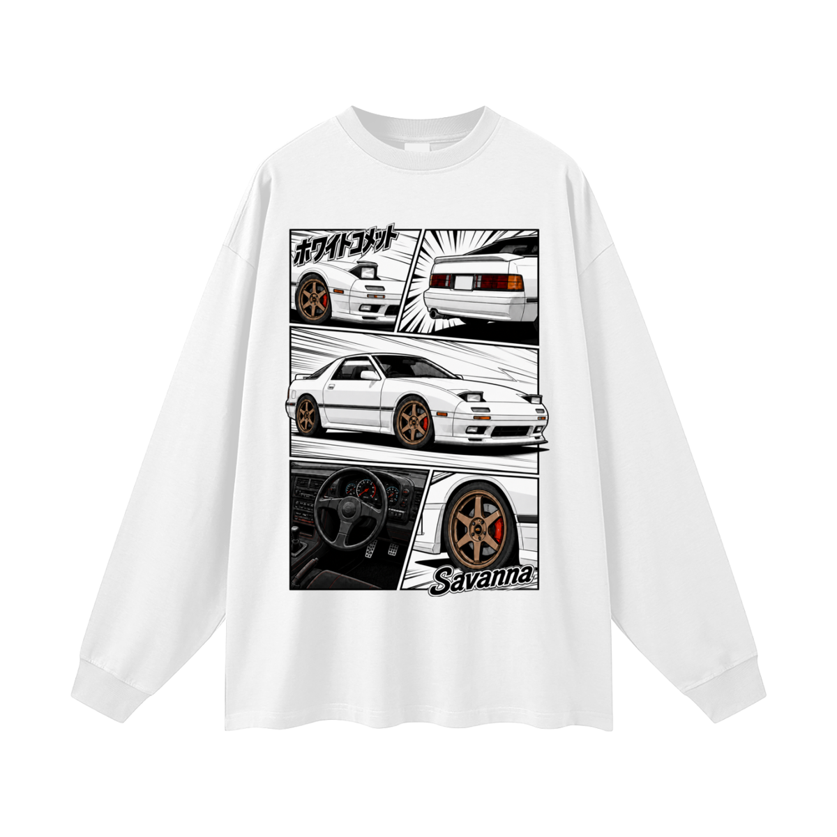 savanna,Rx7,jdm,japanese,tobibrand,gift,carculture,streetwear,longsleeve,graphicTee,anime,drift