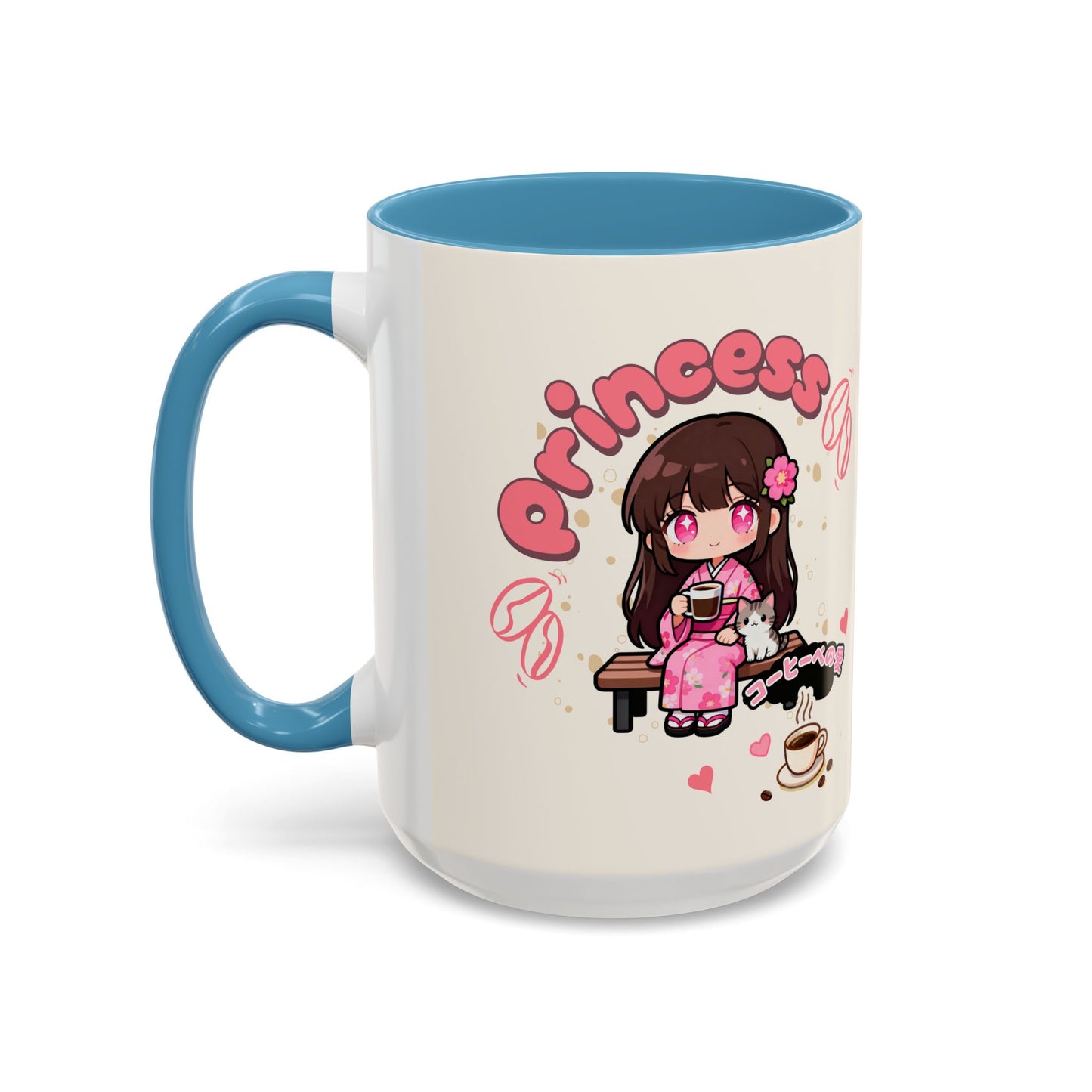 Princess Coffee Mug — Cute Kawaii Girl Design (11/15oz) - TobiBrand