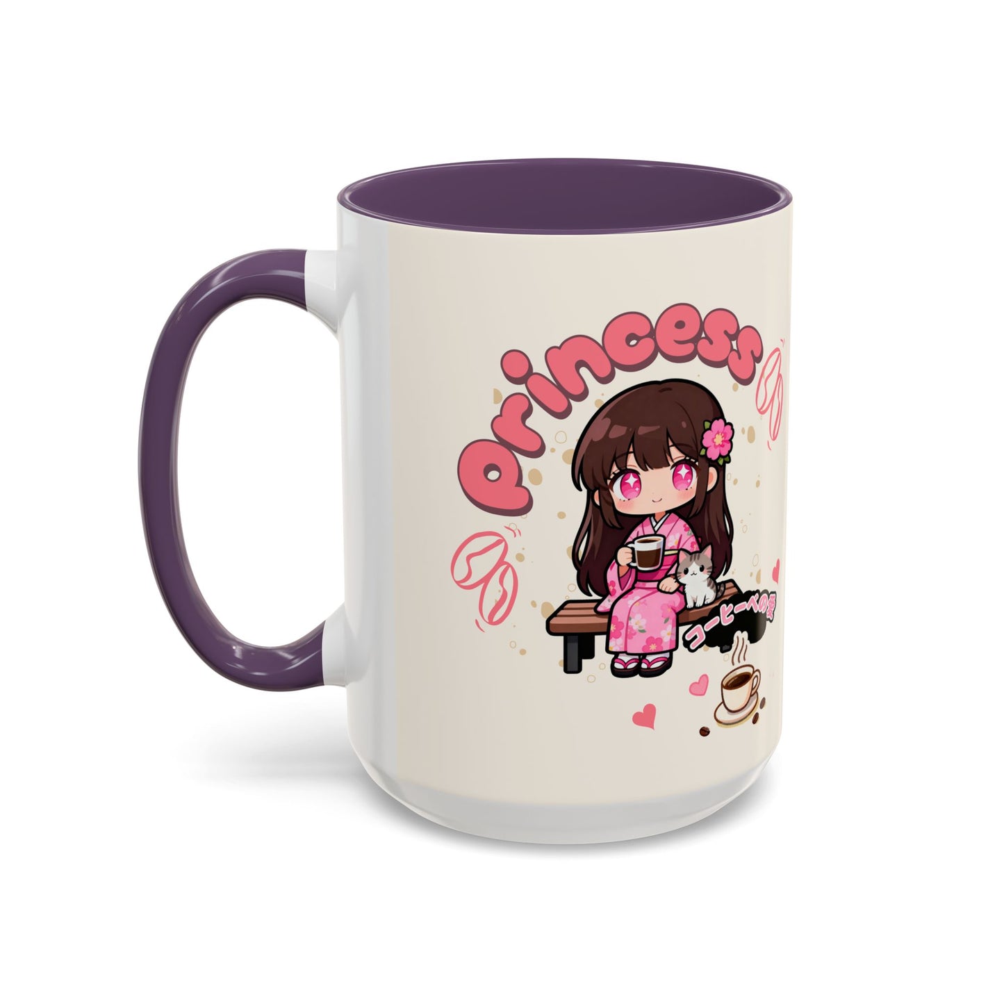 Princess Coffee Mug — Cute Kawaii Girl Design (11/15oz)