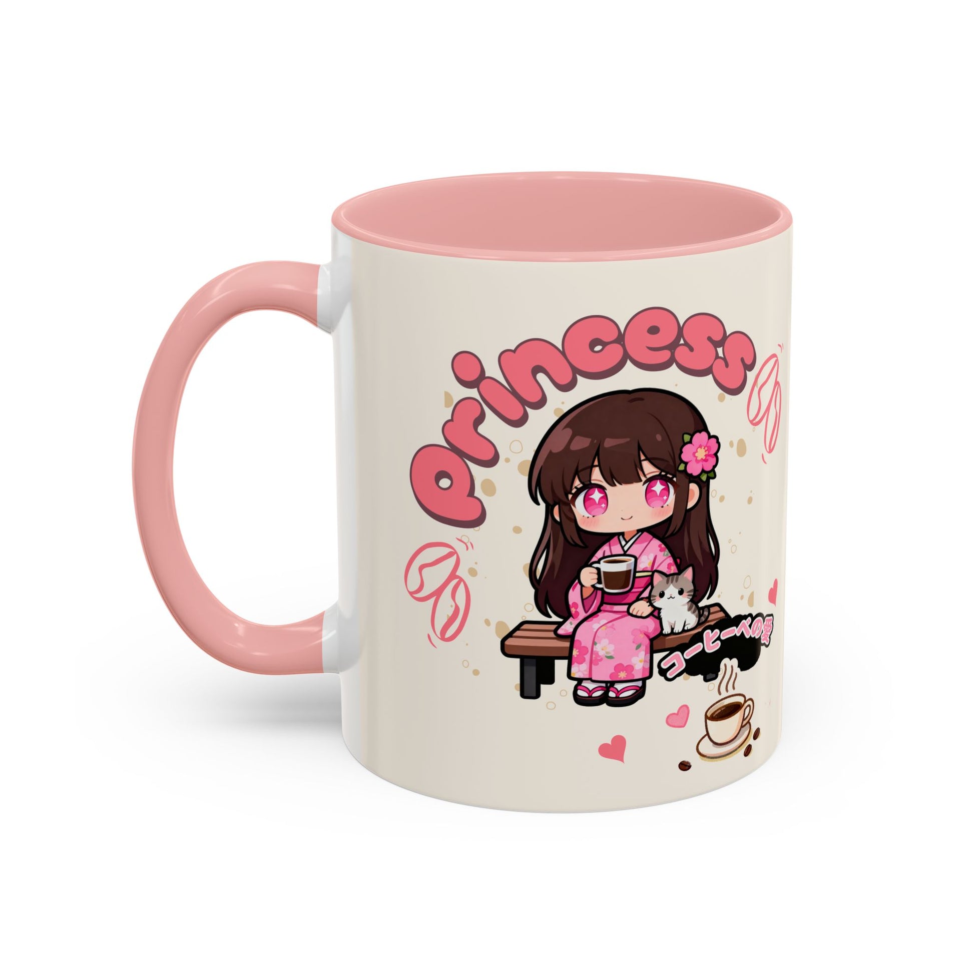 Princess Coffee Mug — Cute Kawaii Girl Design (11/15oz) - TobiBrand