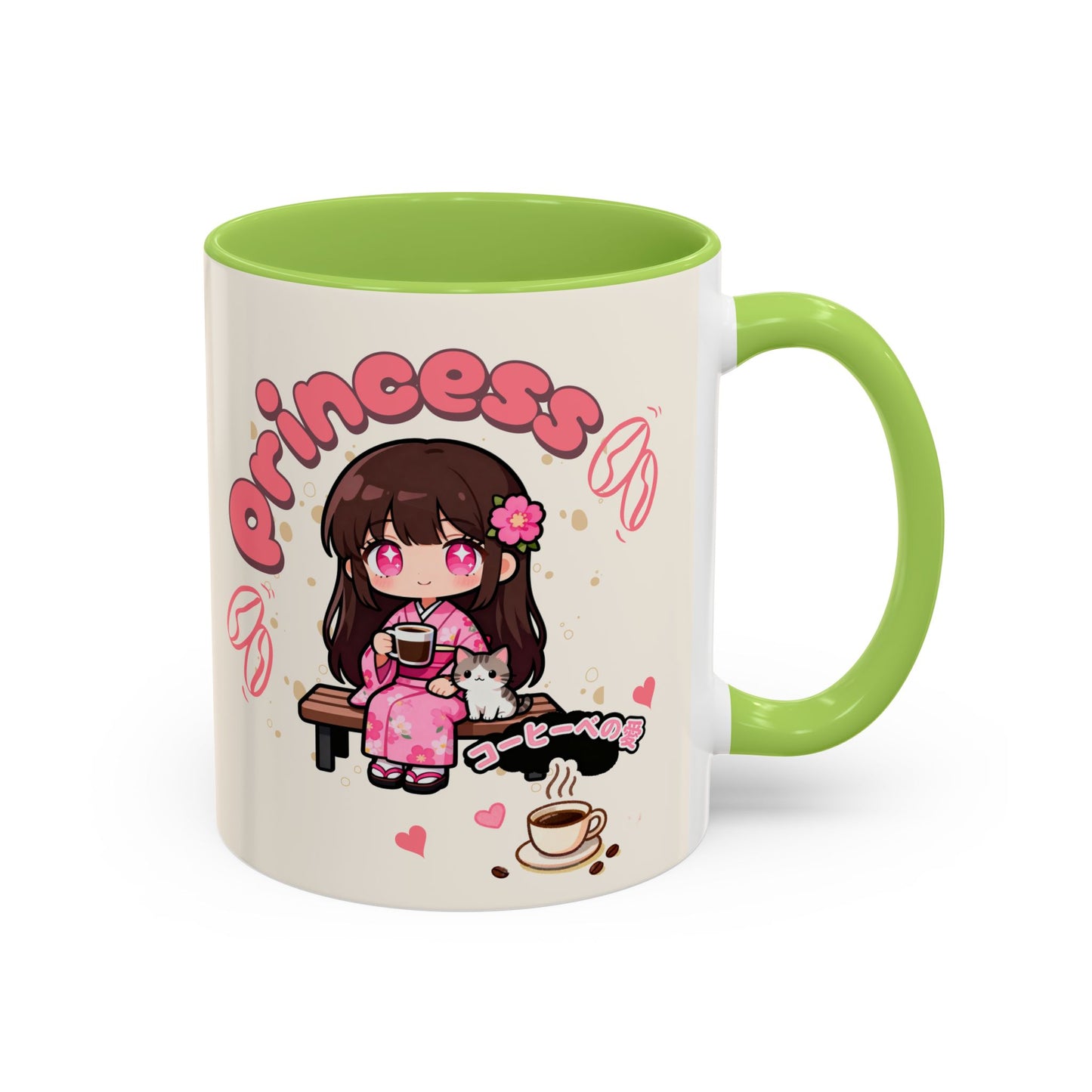 Princess Coffee Mug — Cute Kawaii Girl Design (11/15oz) - TobiBrand