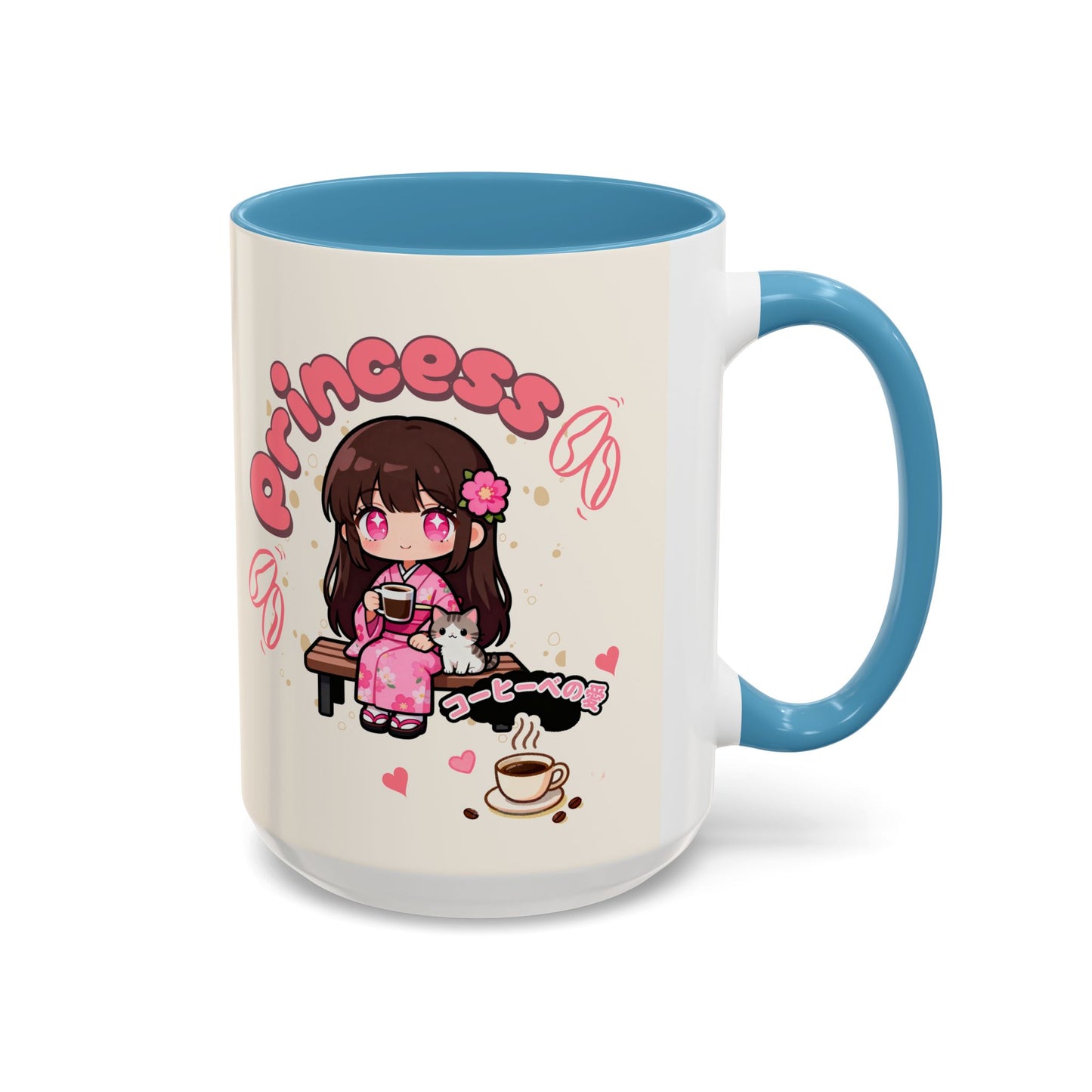 Princess Coffee Mug — Cute Kawaii Girl Design (11/15oz) - TobiBrand