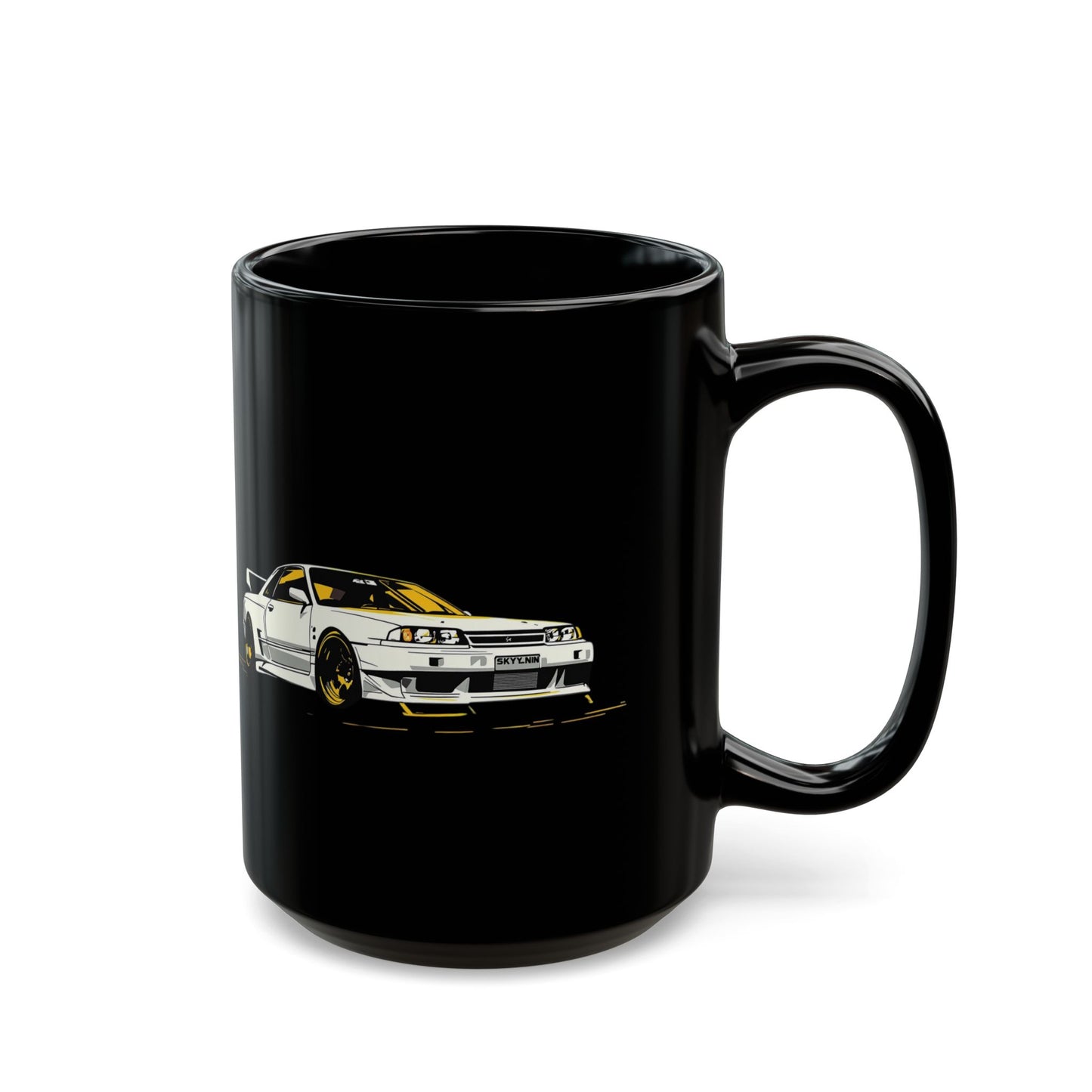 Skyline R32 Coffee Mug — Classic JDM Sports Car Black Ceramic Mug - TobiBrand