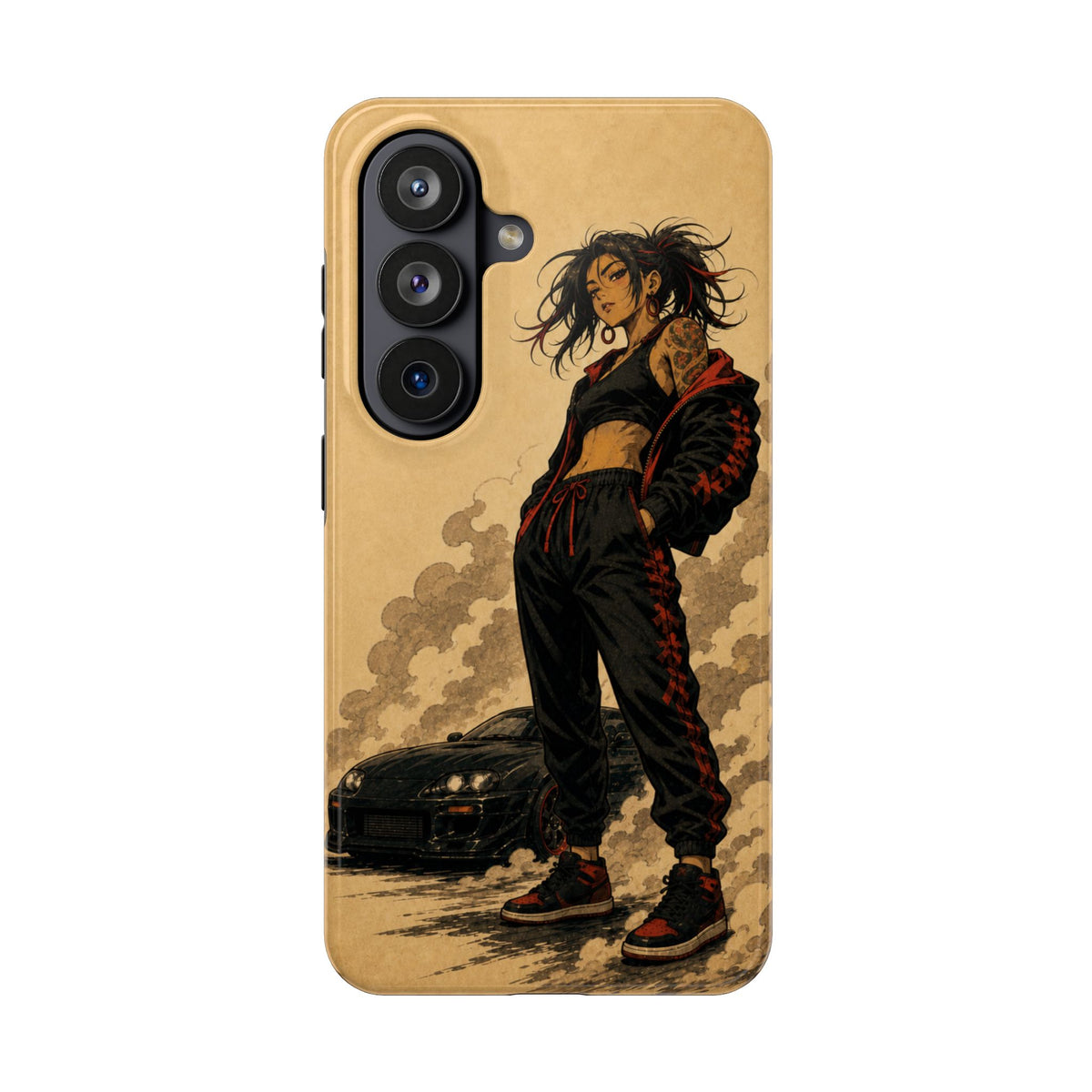 Street Racer Girl Tough Phone Case — Anime-Inspired Protective iPhone Cover - TobiBrand