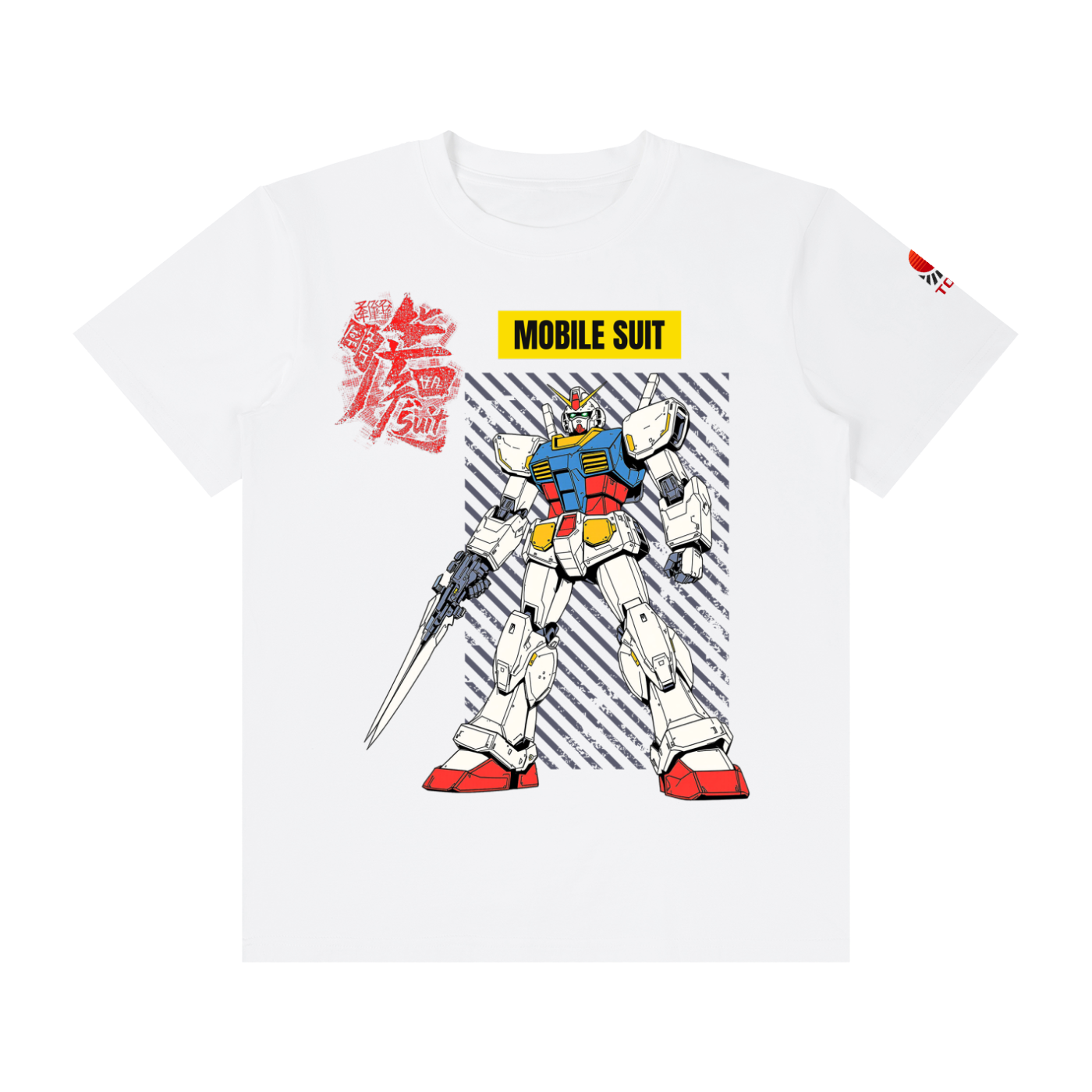 Mobile Suit - Unisex Classic Crew Neck Cotton T-Shirt - TobiBrand