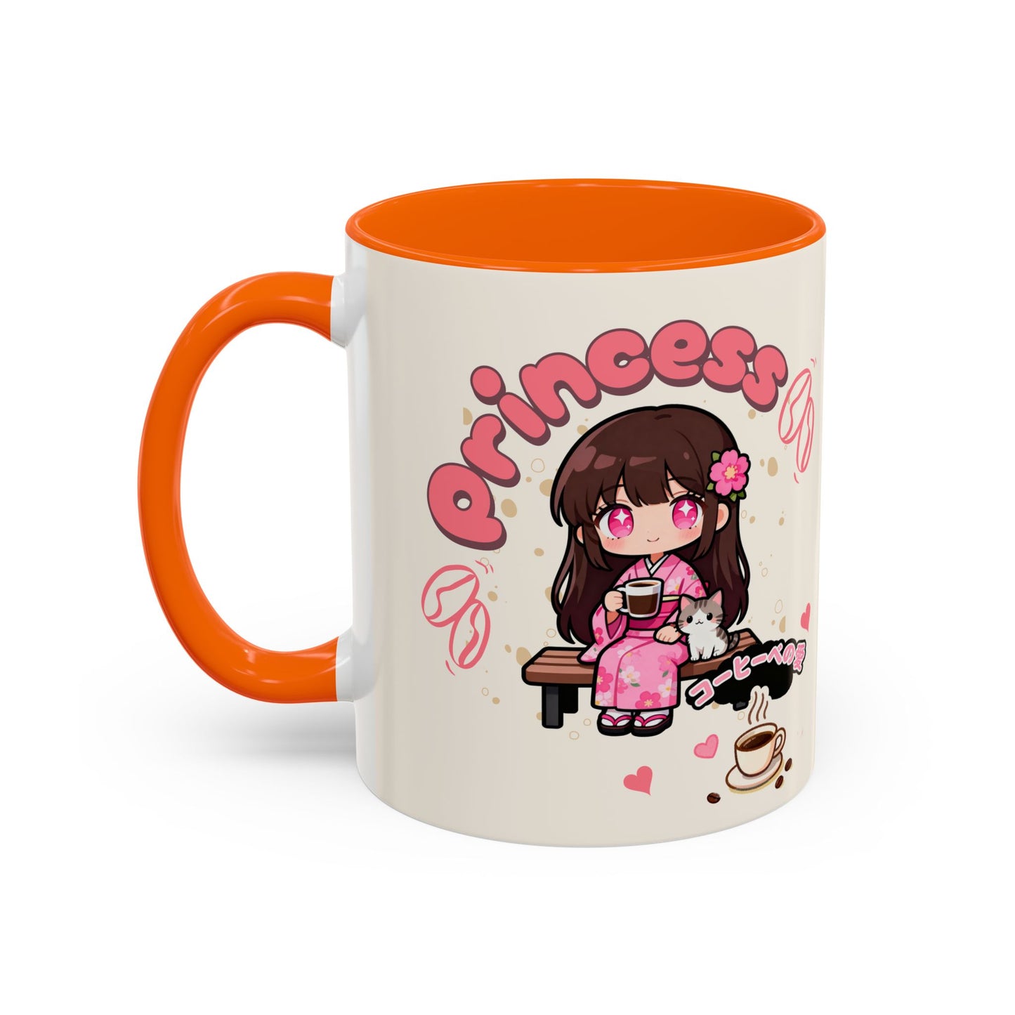 Princess Coffee Mug — Cute Kawaii Girl Design (11/15oz) - TobiBrand