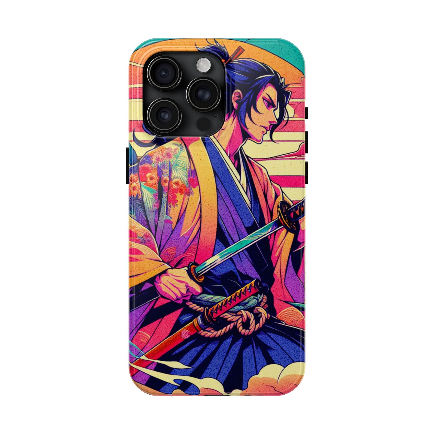 Samurai Neon Tough Phone Case - Eyrian