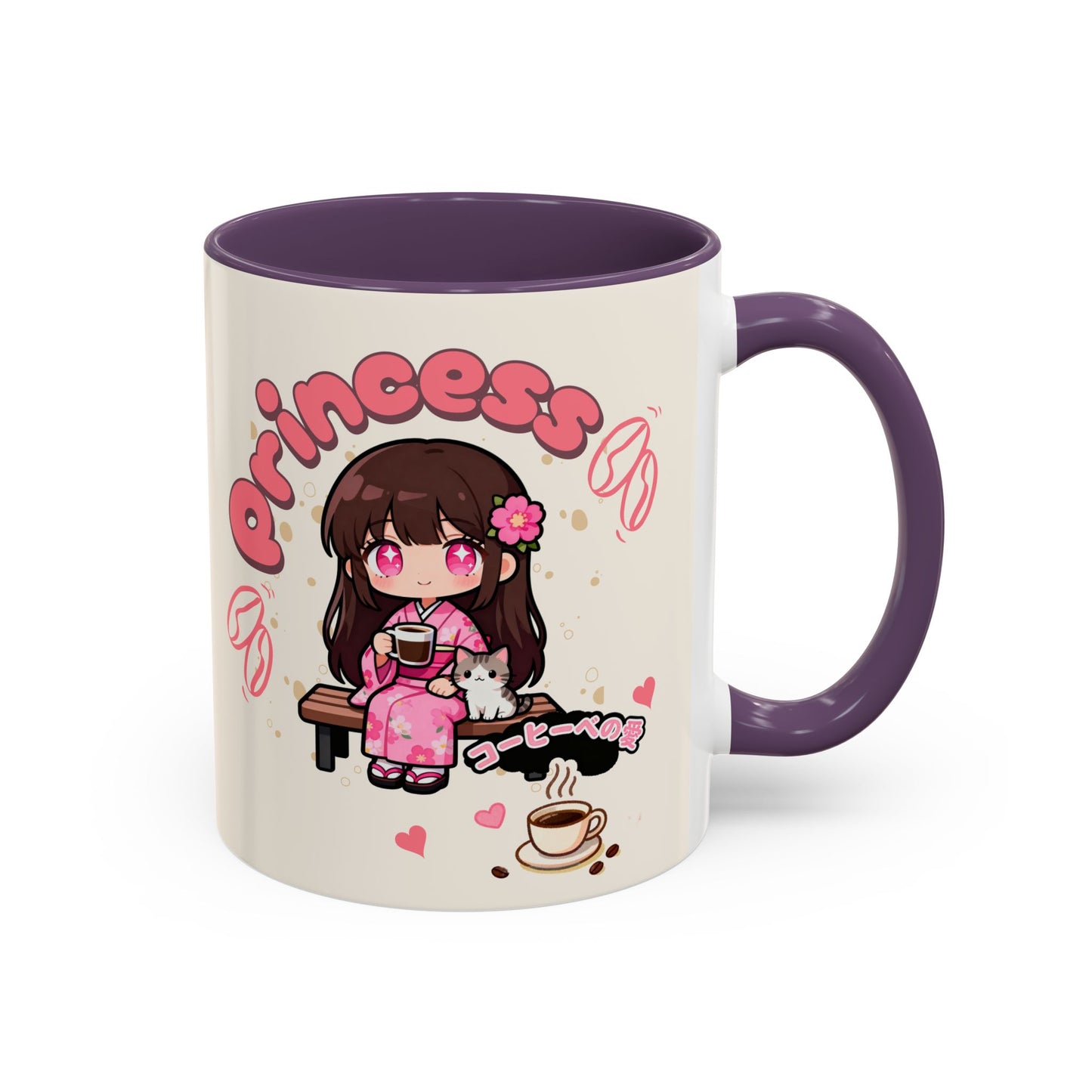Princess Coffee Mug — Cute Kawaii Girl Design (11/15oz) - TobiBrand