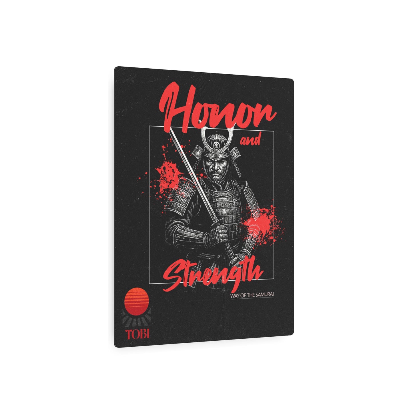 Samurai Metal Art Sign — Honor and Strength Wall Decor - Eyrian
