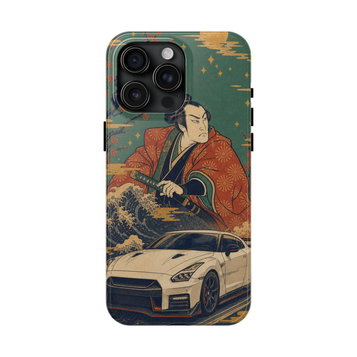 Samurai & GT-R Tough Phone Case — Japanese Wave Art Phone Case - TobiBrand