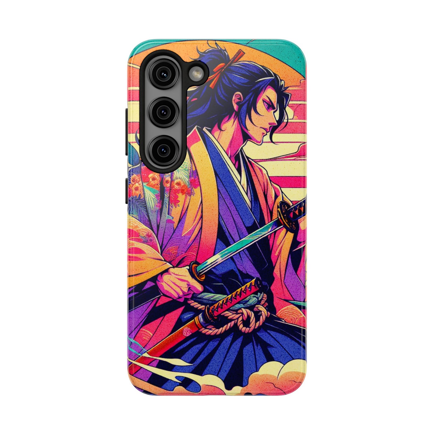 Samurai Neon Tough Phone Case - Eyrian