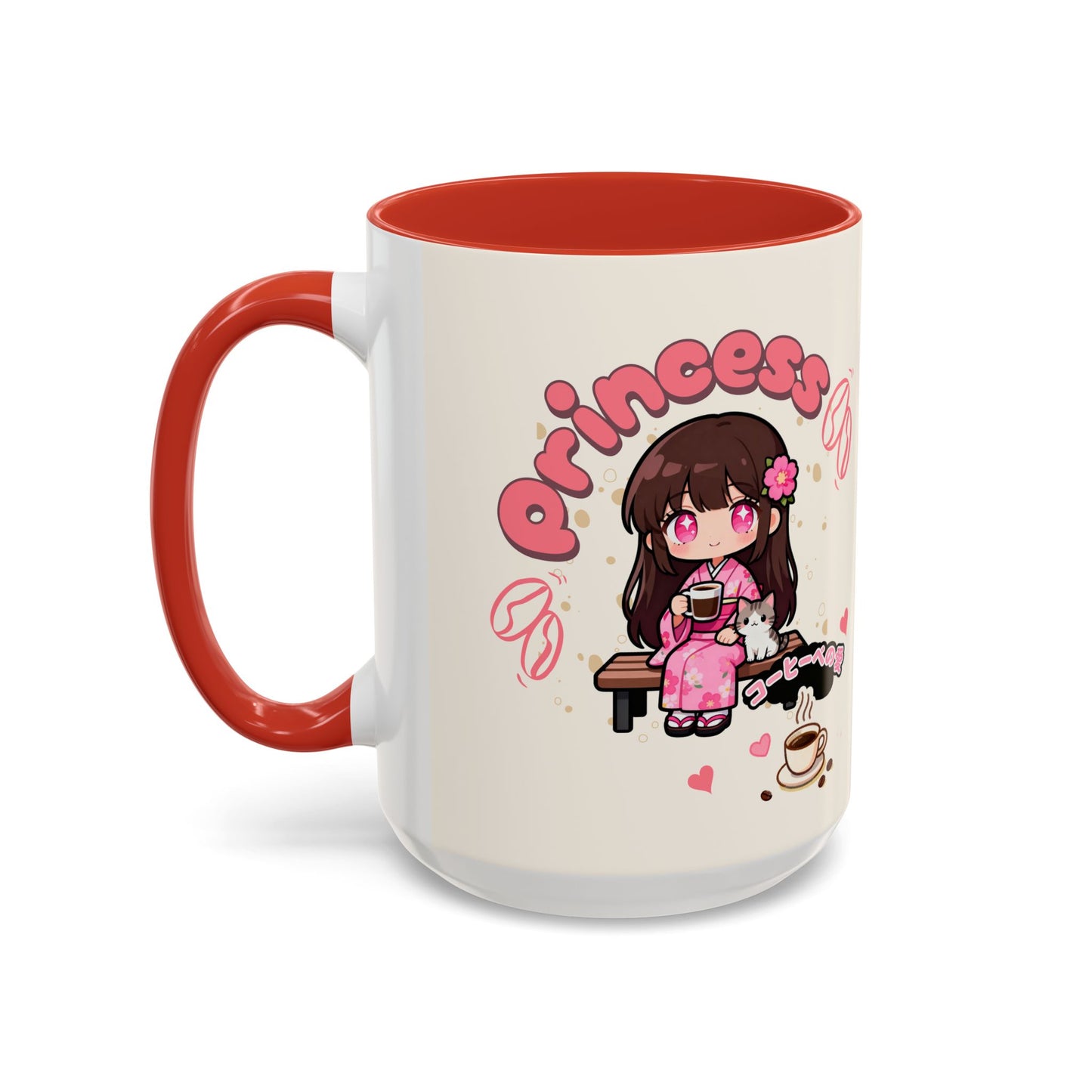 Princess Coffee Mug — Cute Kawaii Girl Design (11/15oz) - TobiBrand
