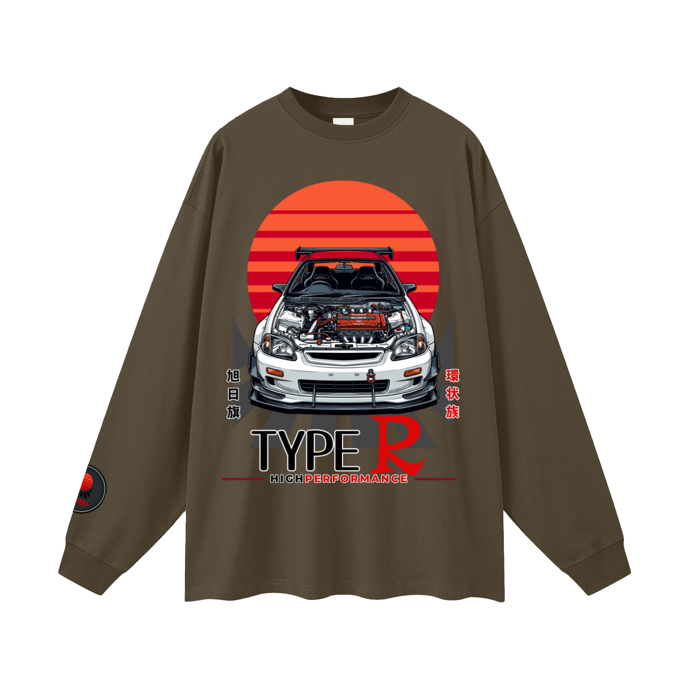 typeR,jdm,tobibrand,cars,anime,japanese,gift,unisex,graphictee,longsleeve,okatu