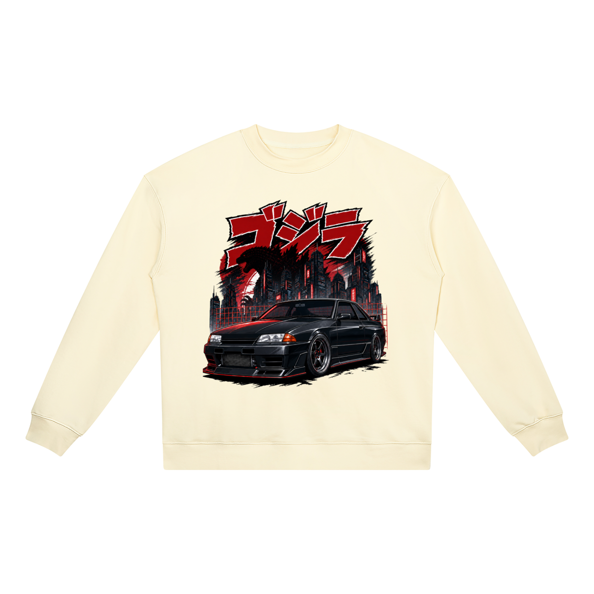 gtr,r32,skyline,godzilla,anime,jdm,tobibrand,japanese,carculture,streetwear,sweatshirt,gift