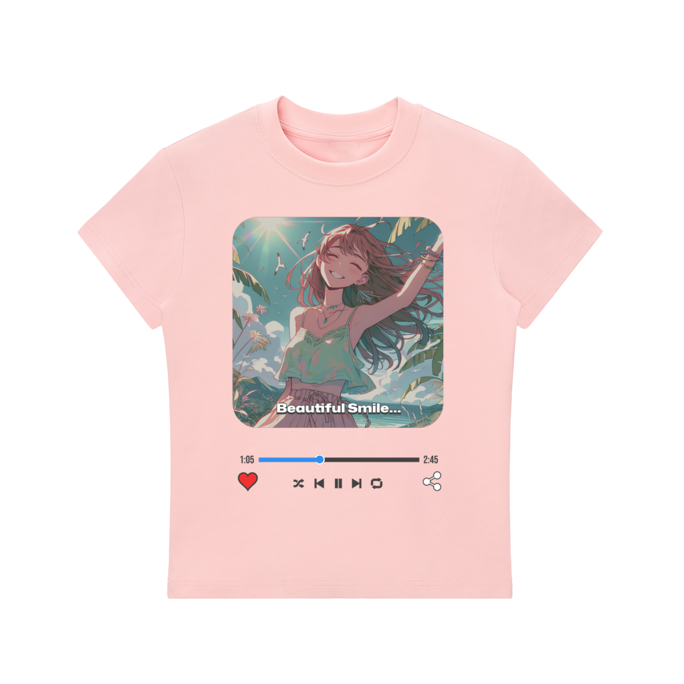 TobiBrand,Gift for her,Anime Art,Manga Design,T-Shirt,Happy ,Beautiful Smile,Girl Wear,Japanese Inspire,Japan